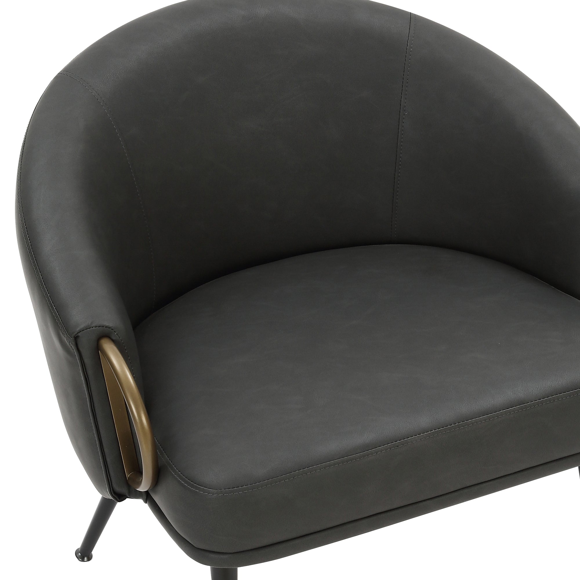 Zita - Chaise d'appoint - Simili-Cuir Anthracite