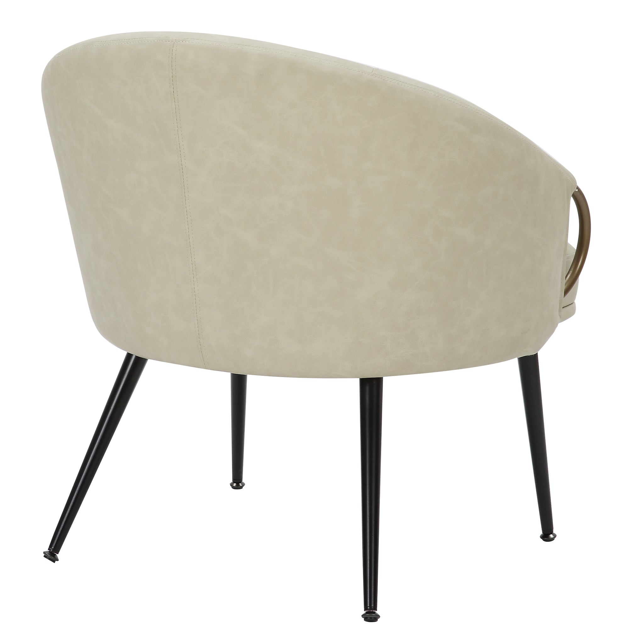 Zita - Side Chair - Ivory Faux Leather