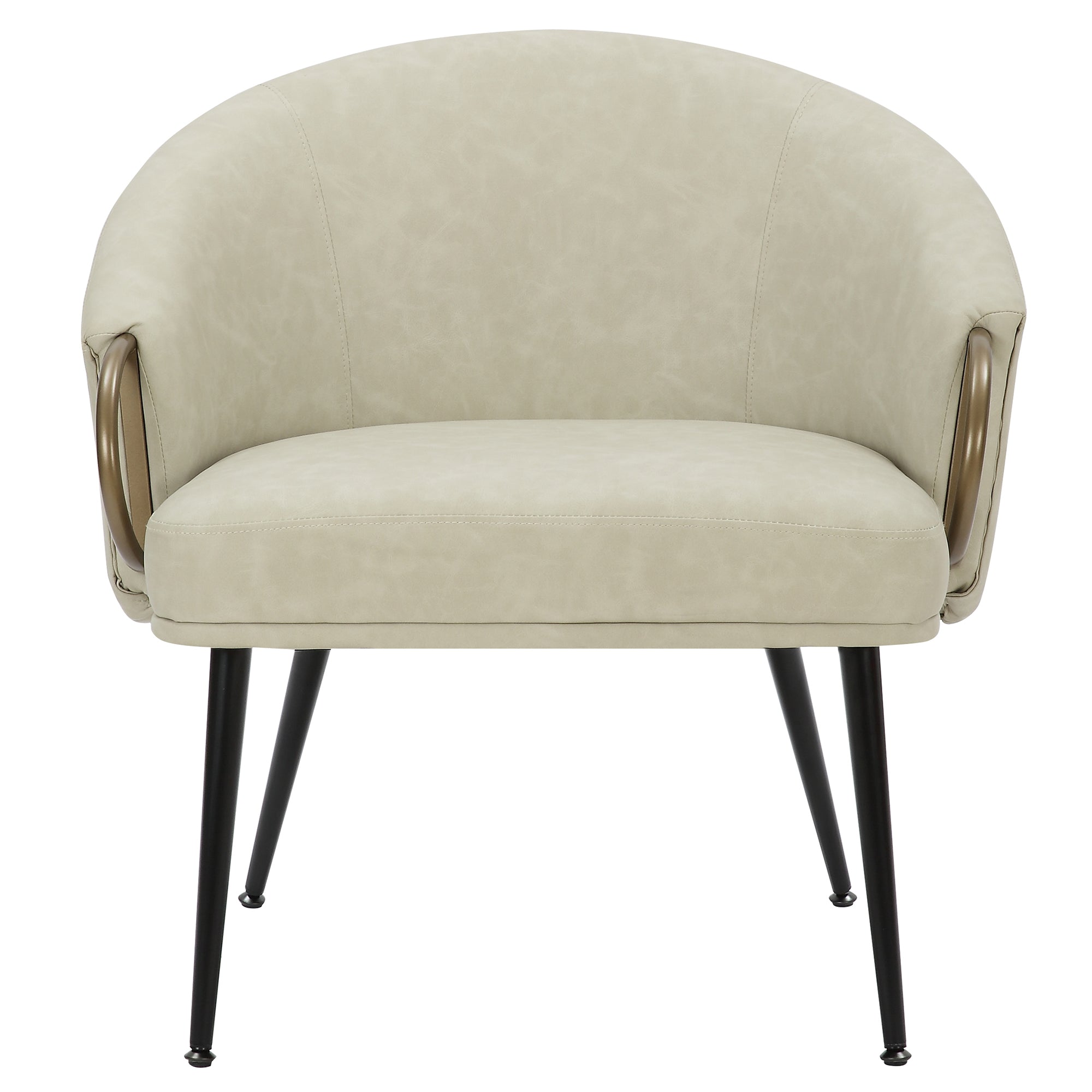 Zita - Side Chair - Ivory Faux Leather