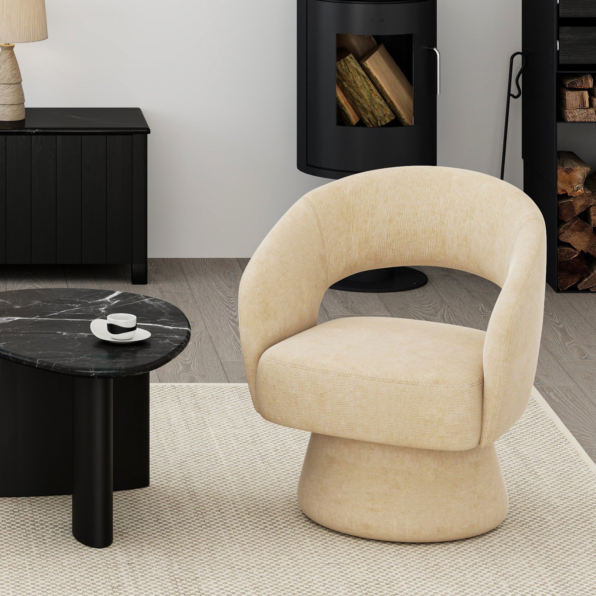 Santo - Side chair - Beige fabric