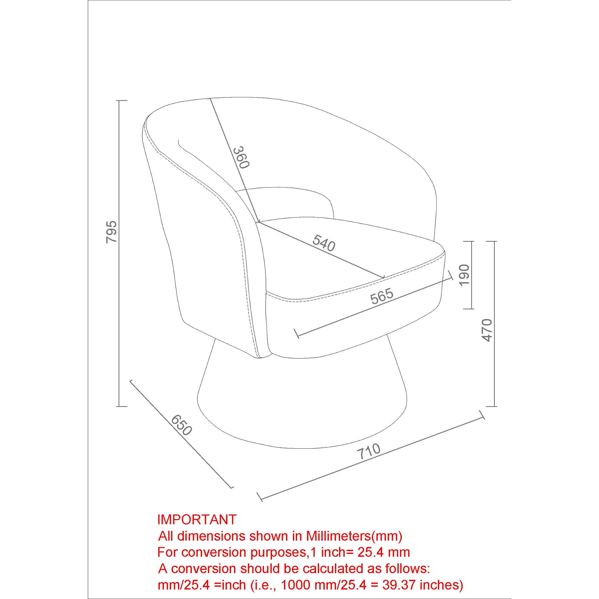 Santo - Chaise d'appoint - Tissu Anthracite