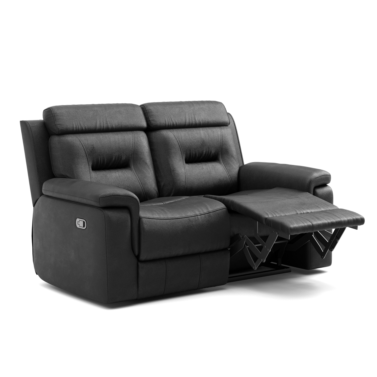 Nelson - Reclining Loveseat - Black Leather