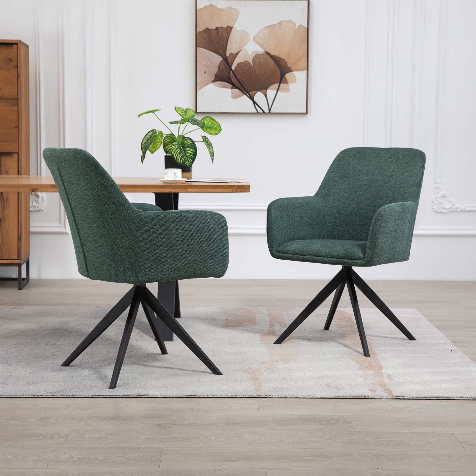 Cléo - Dining Chair - Green Fabric