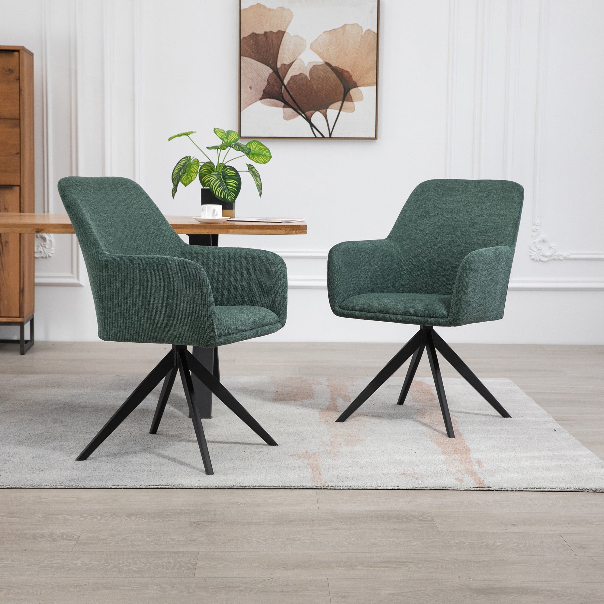 Cléo - Dining Chair - Green Fabric