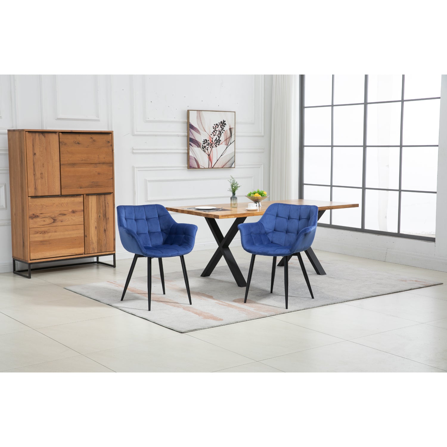 Calla - Dining Chair - Blue Velvet
