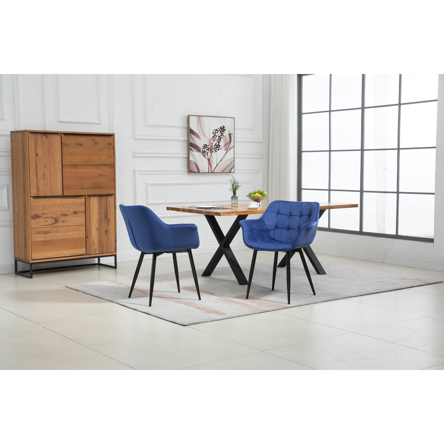 Calla - Dining Chair - Blue Velvet
