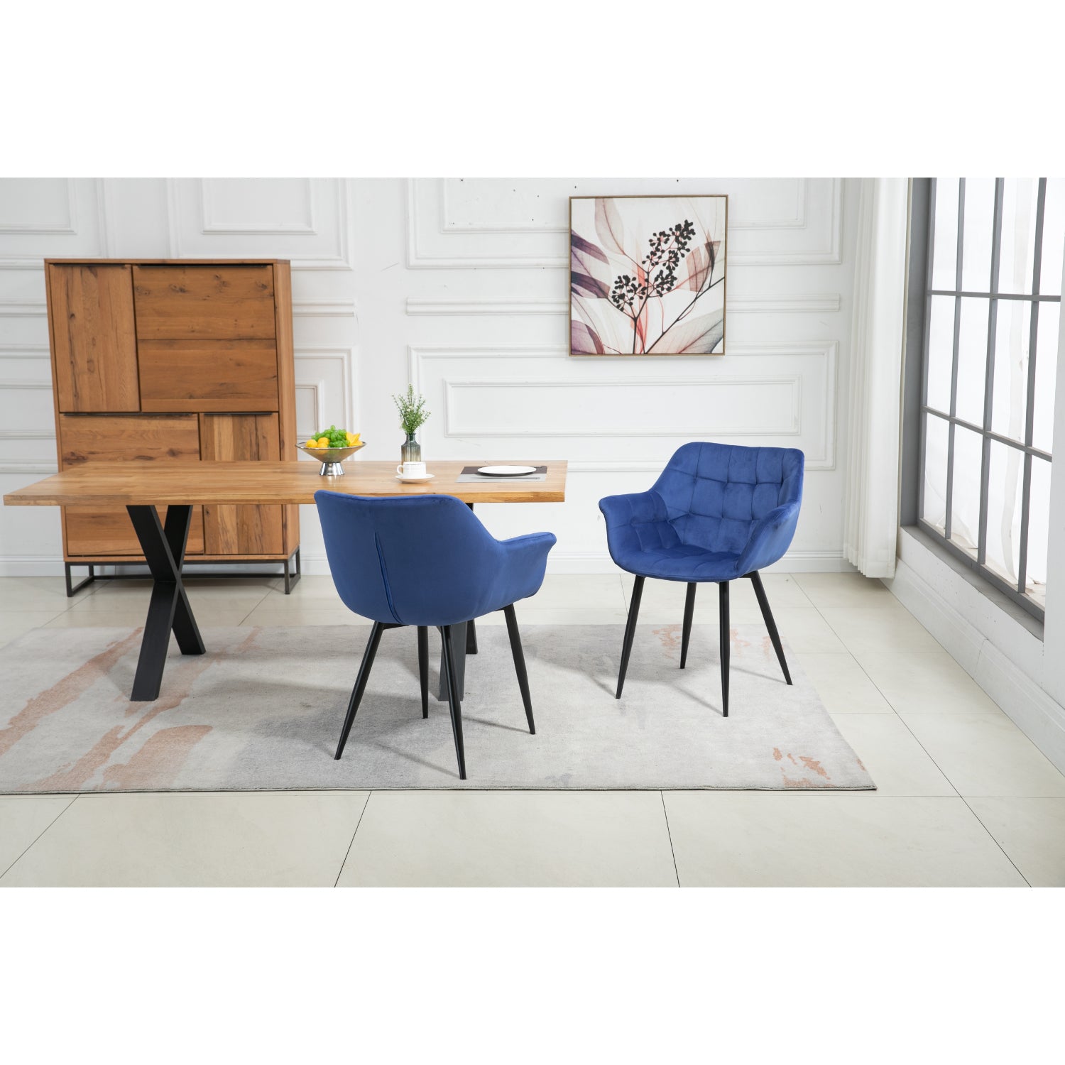 Calla - Dining Chair - Blue Velvet