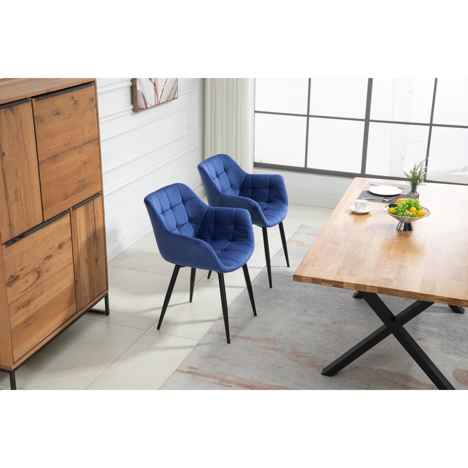 Calla - Dining Chair - Blue Velvet