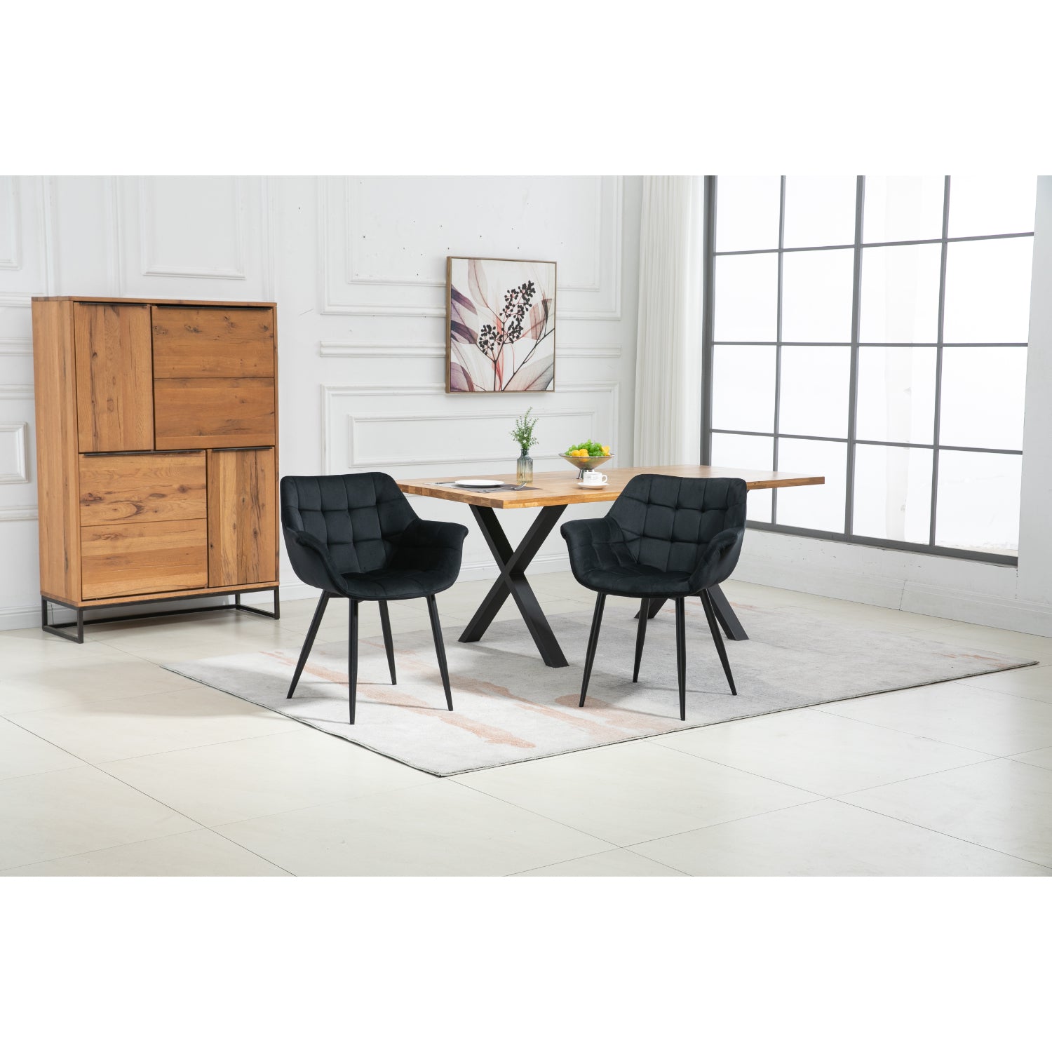 Calla - Dining Chair - Black Velvet