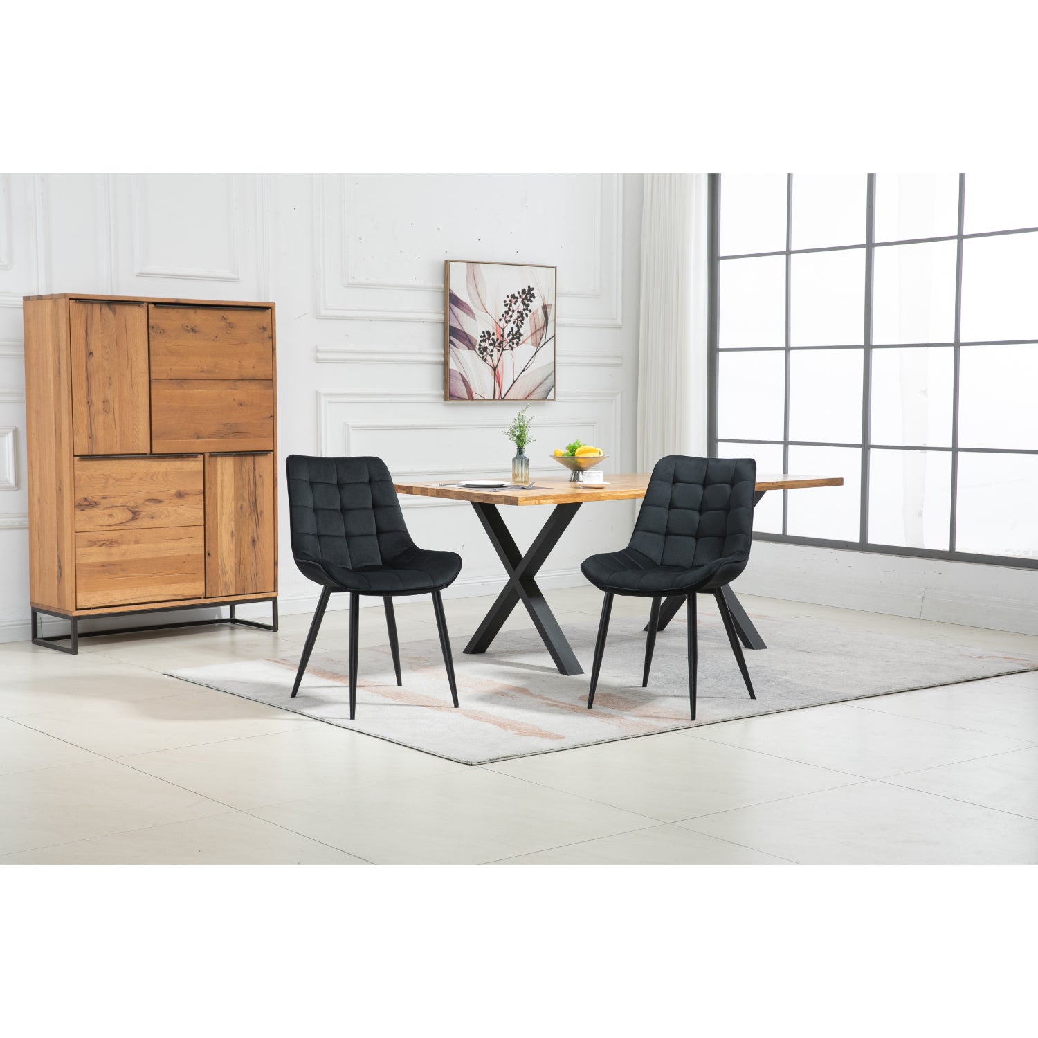 Aurora - Dining Chair - Black Velvet