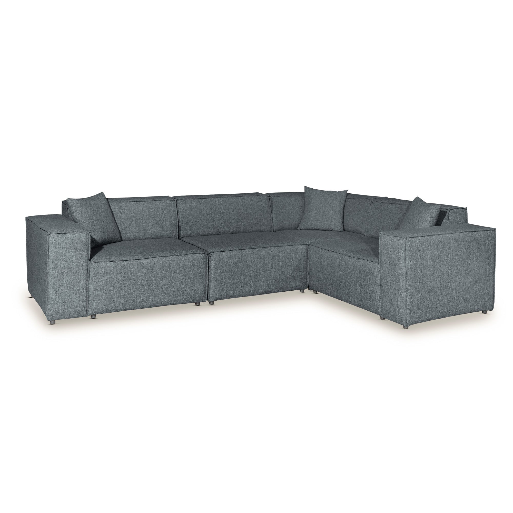 Solaris - Modular Sectional Sofa - Dark Grey Fabric