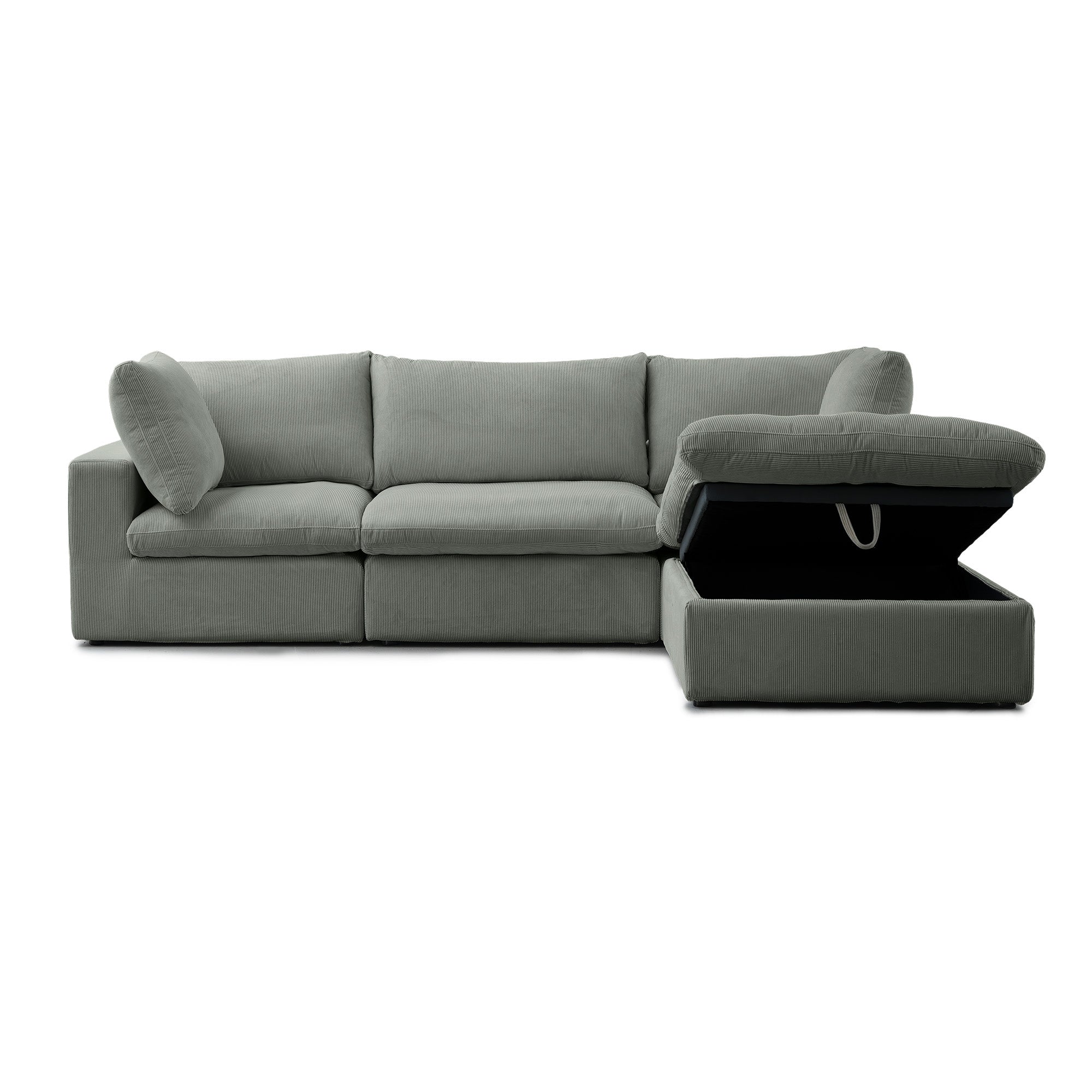 Cozy - Modular Sectional Sofa - Dark Grey Fabric