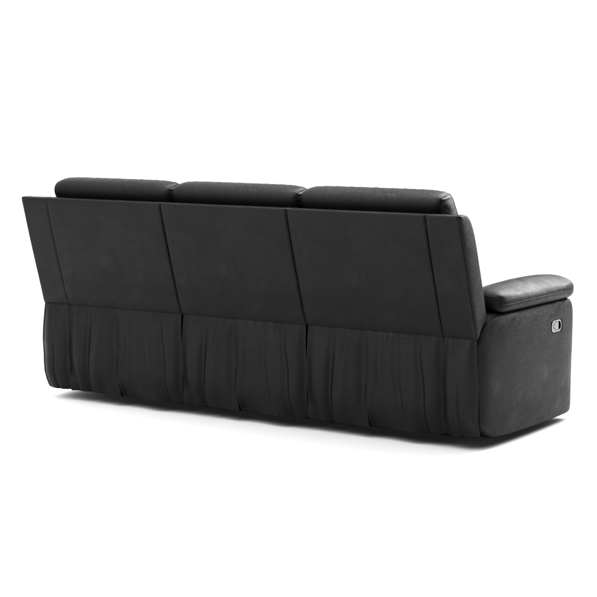 Nelson - Sofa Inclinable - Cuir Noir