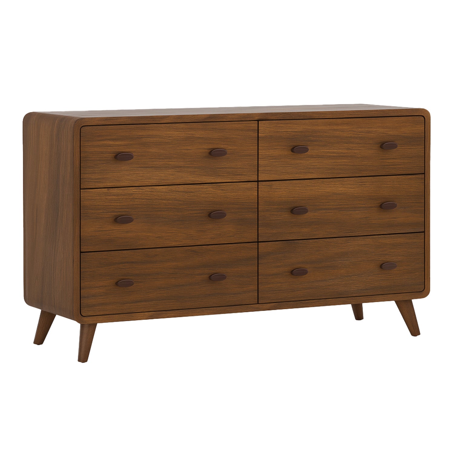 Jolen - 6 Drawer Dresser - Walnut