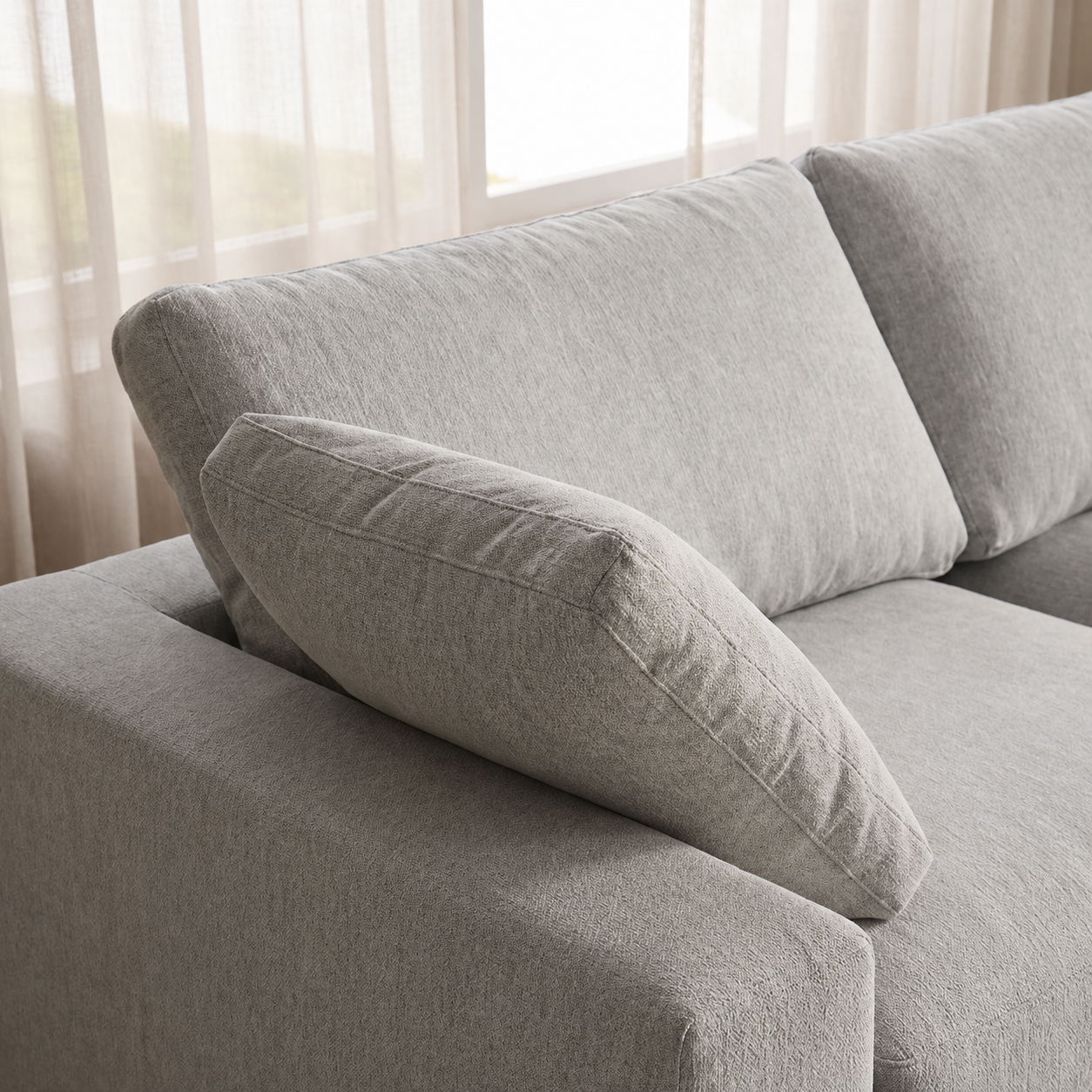 Cozy - Sofa Modulaire Sectionnel - Tissu Gris