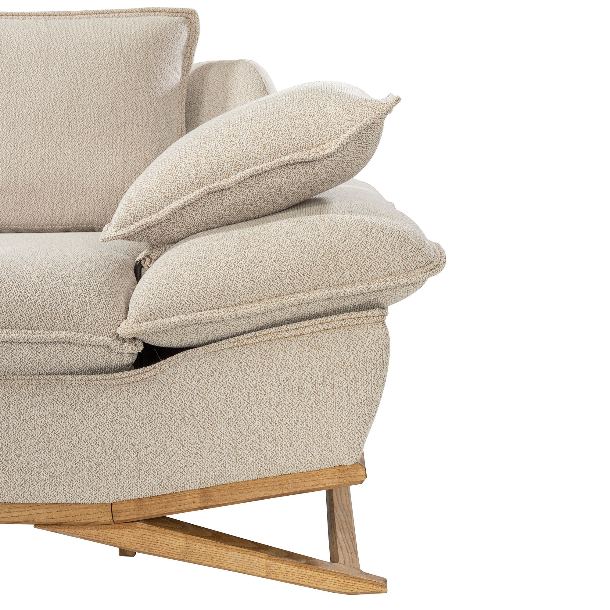 WoW - Adjustable Backrest Sofa - Beige Fabric