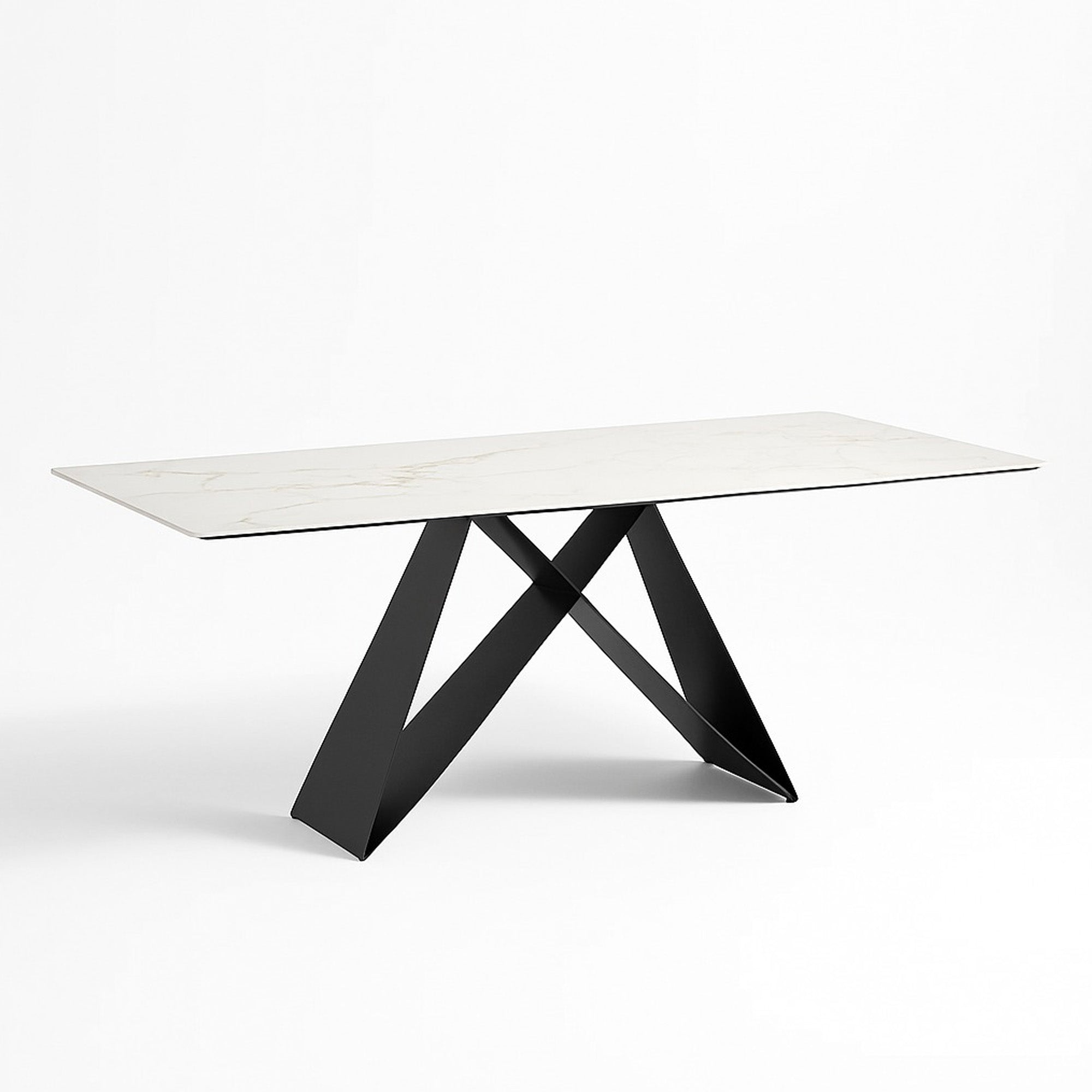 Isabella - Dining Table - White Ceramic