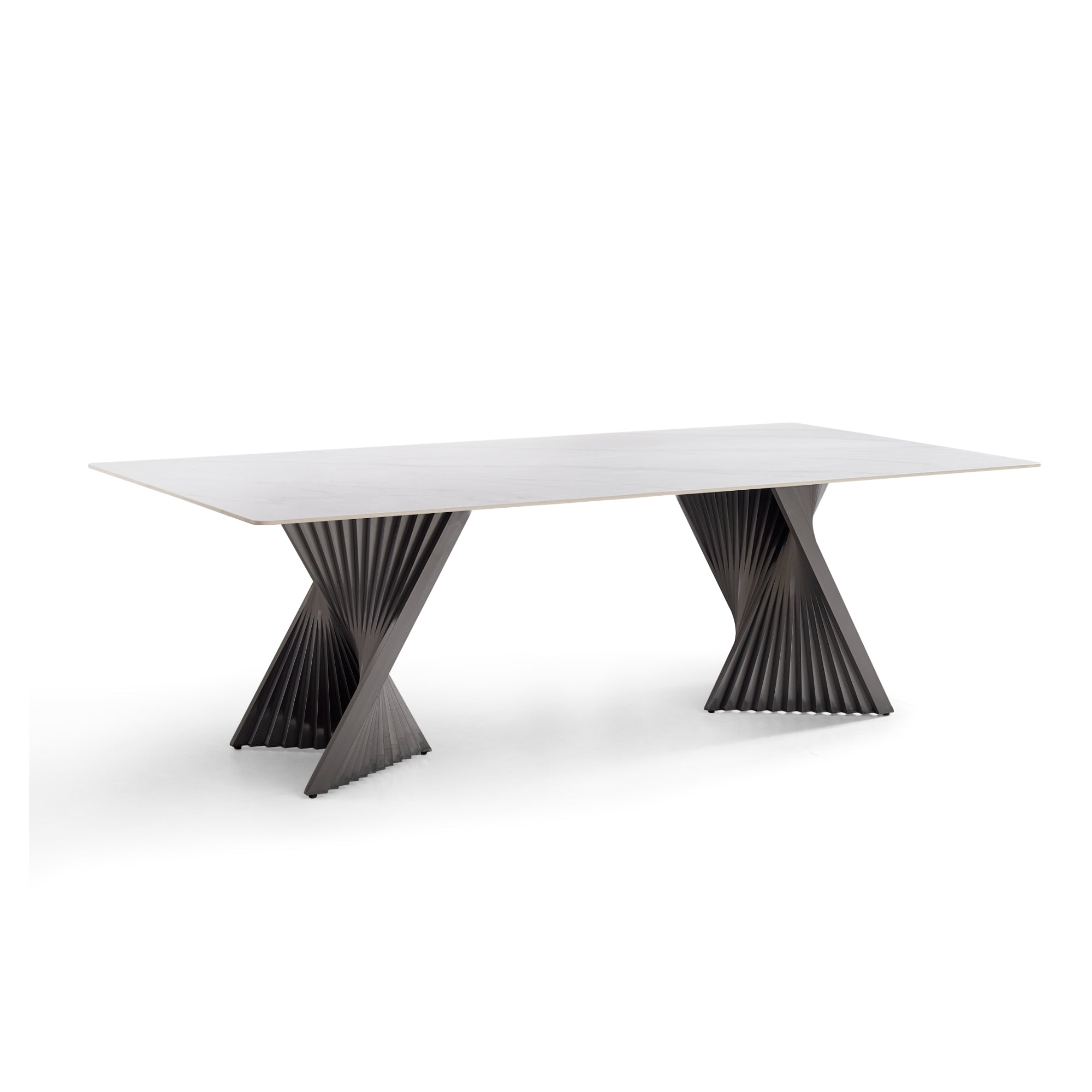 Charlie - Dining Table - White Ceramic