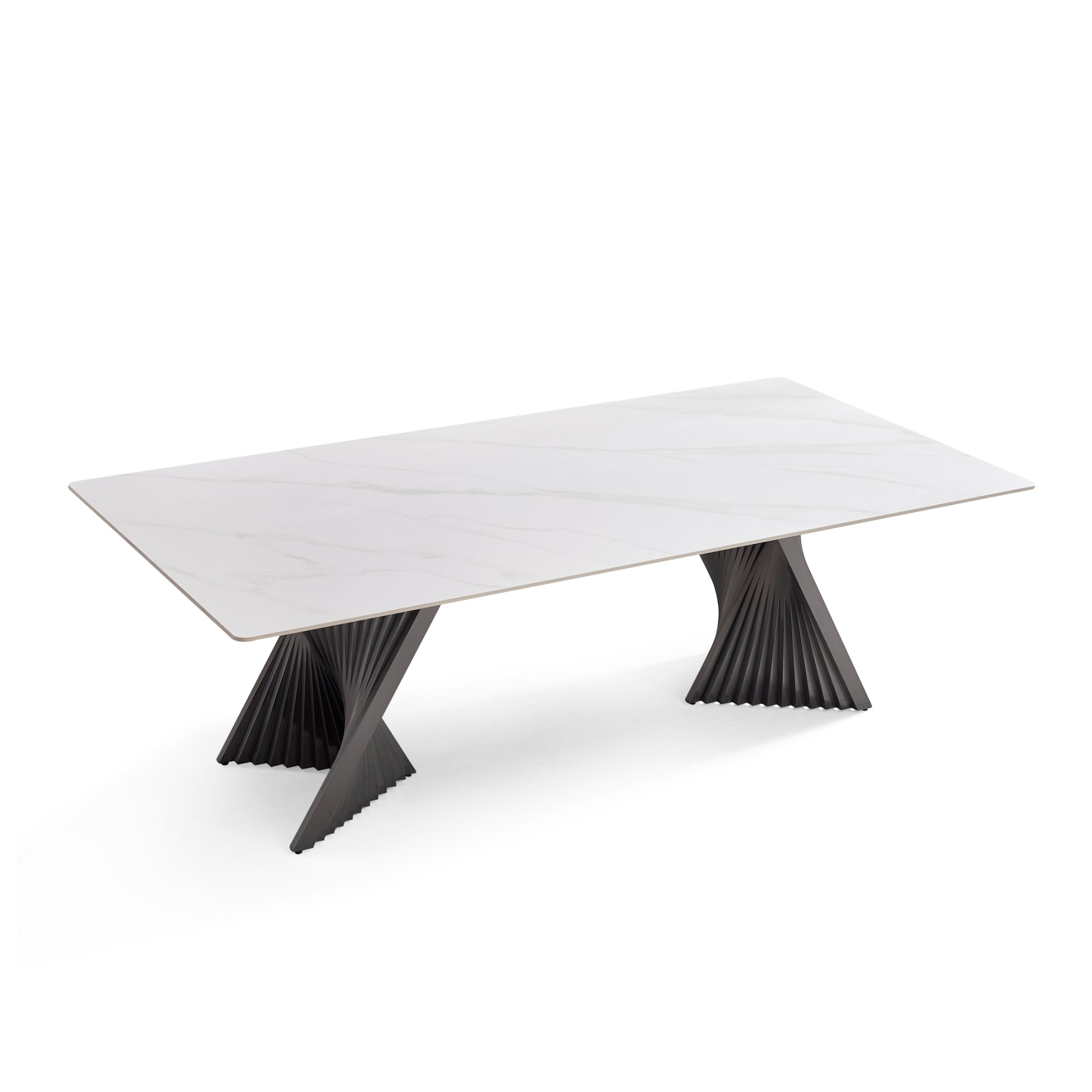 Charlie - Dining Table - White Ceramic