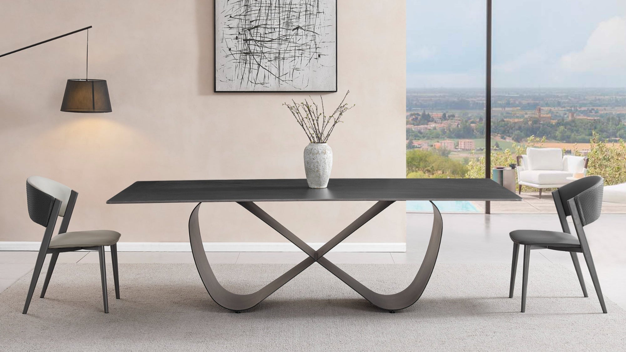 Claude - Dining Table - Black Ceramic