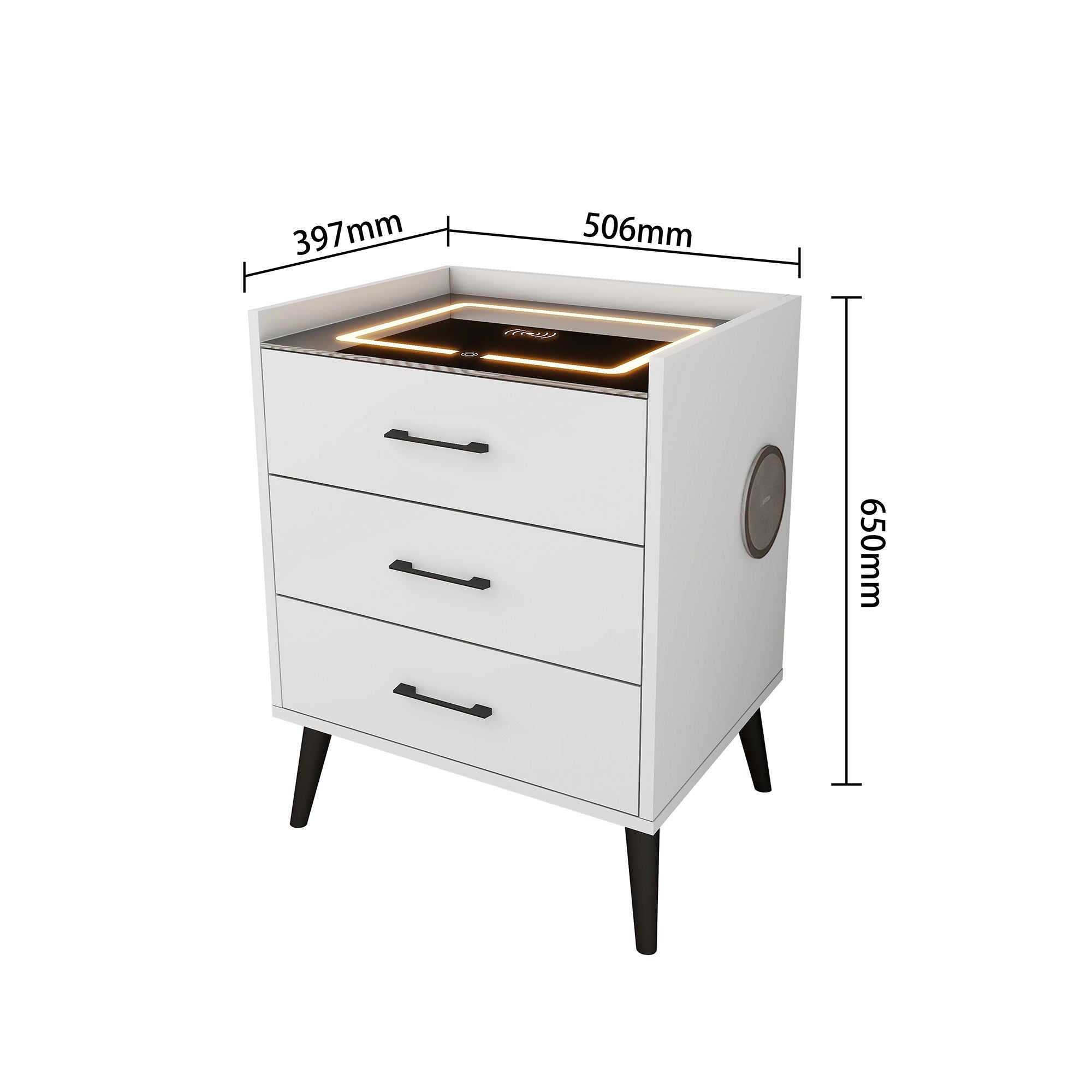 Alice - Smart Nightstand Table - White