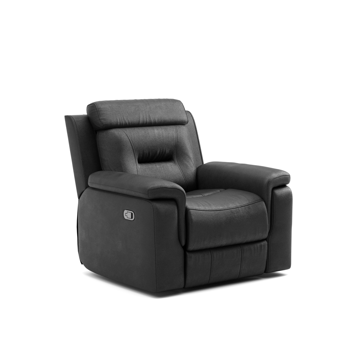 Nelson - Reclining Armchair - Black Leather
