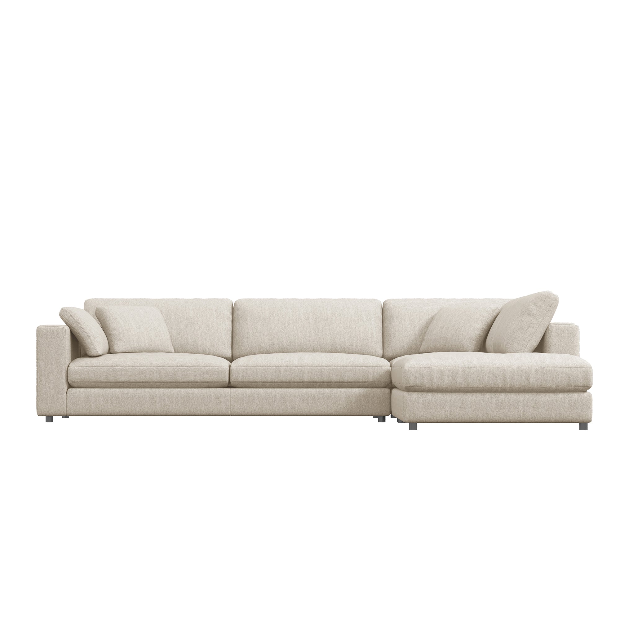 Joelle - Sectional Sofa - Beige Fabric
