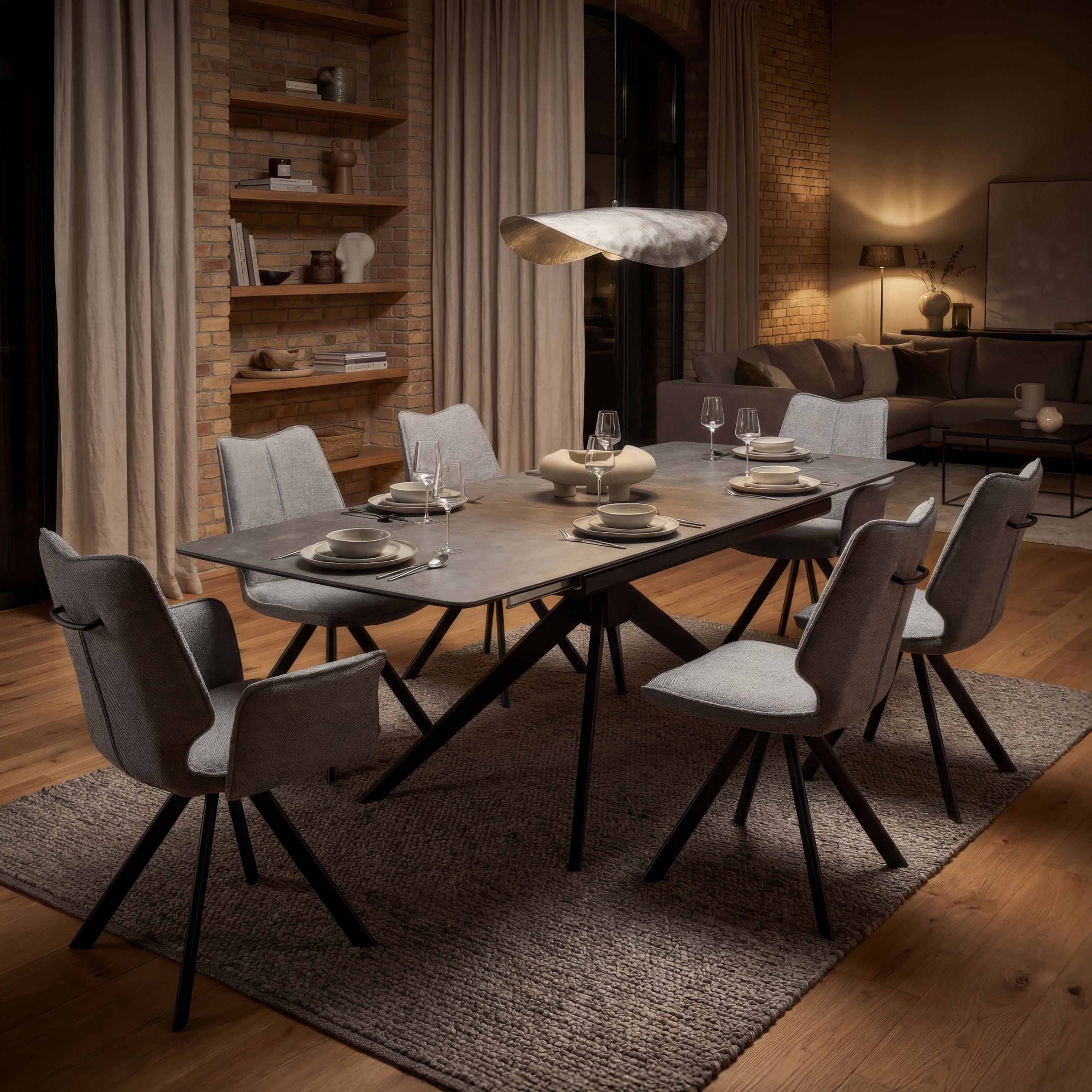 Valeria - Chaise de Salle à Manger - Gris