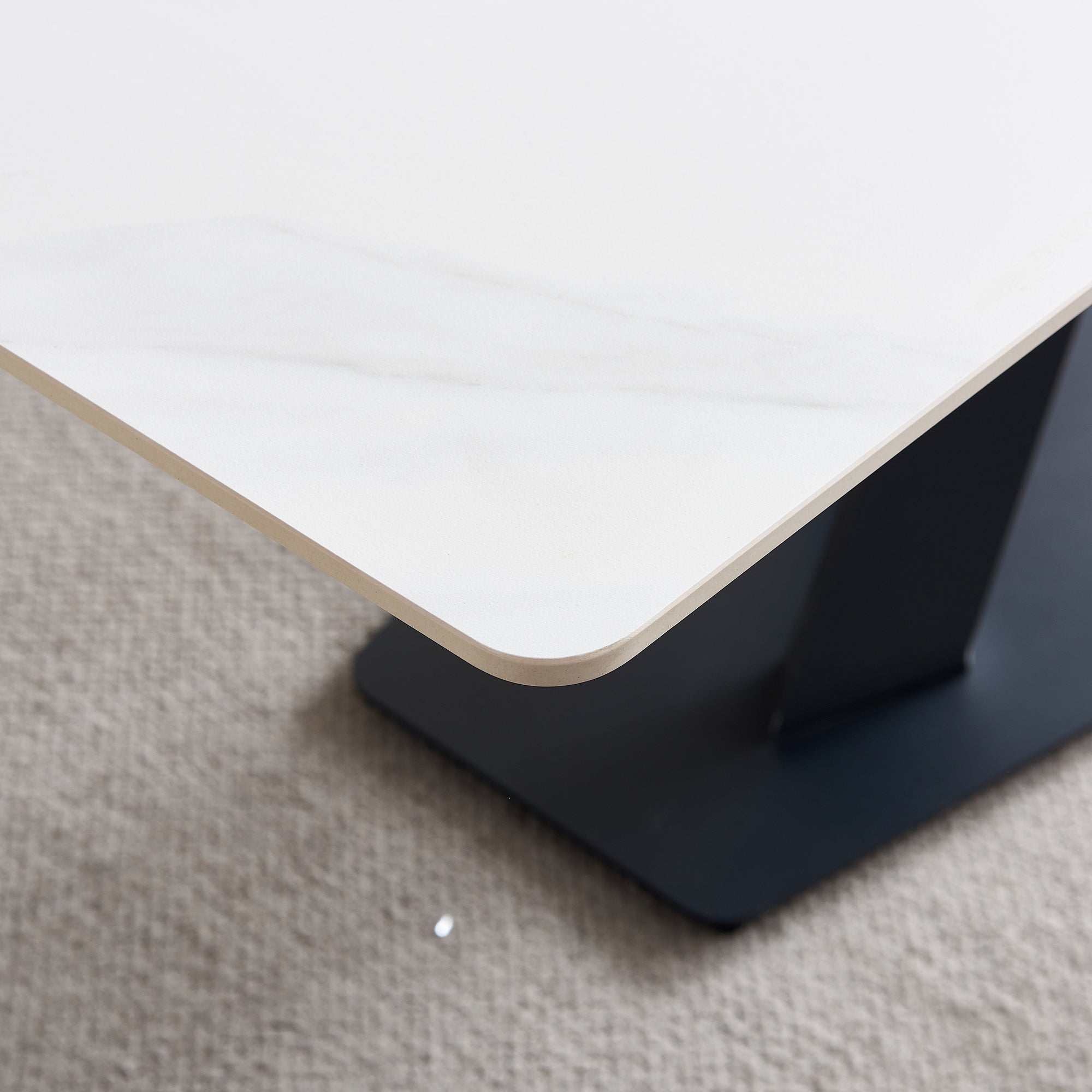 Alessio - Dining Table - White Ceramic