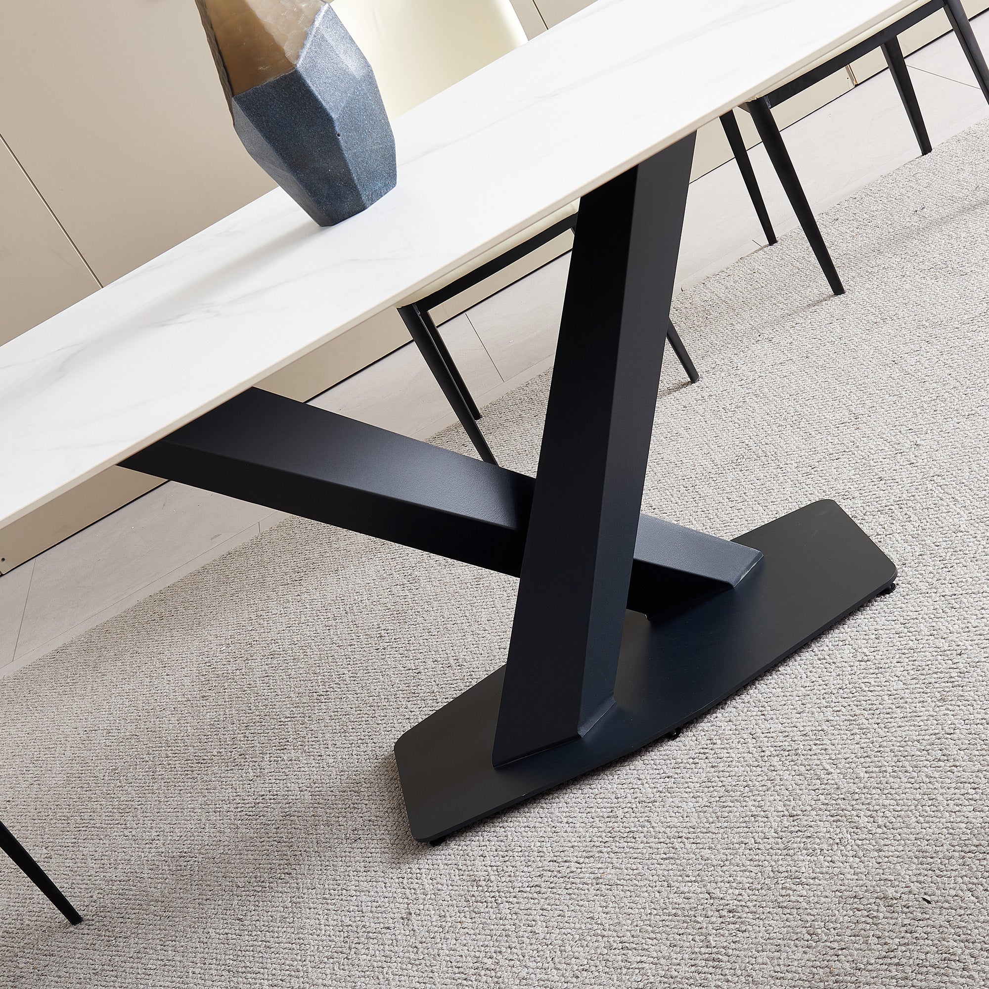 Alessio - Dining Table - White Ceramic