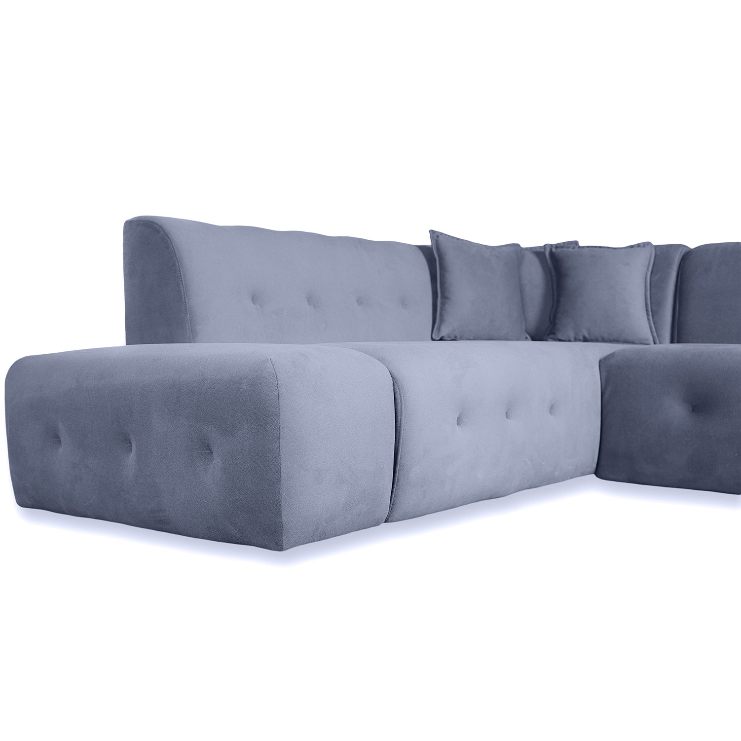 Panda - Sectional Sofa - Grey Fabric