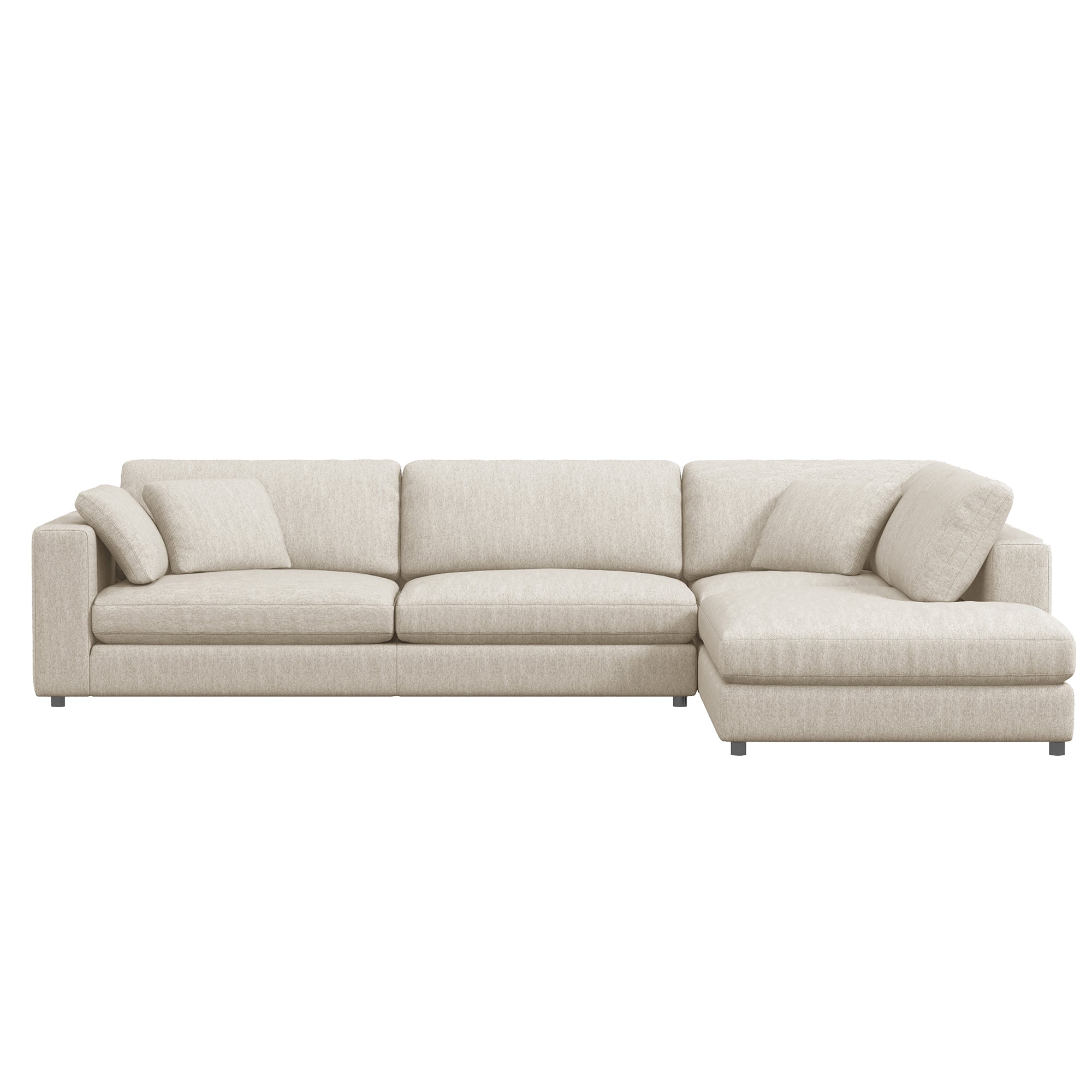 Joelle - Sectional Sofa - Beige Fabric