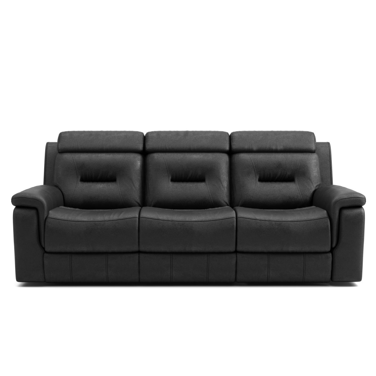 Nelson - Sofa Inclinable - Cuir Noir
