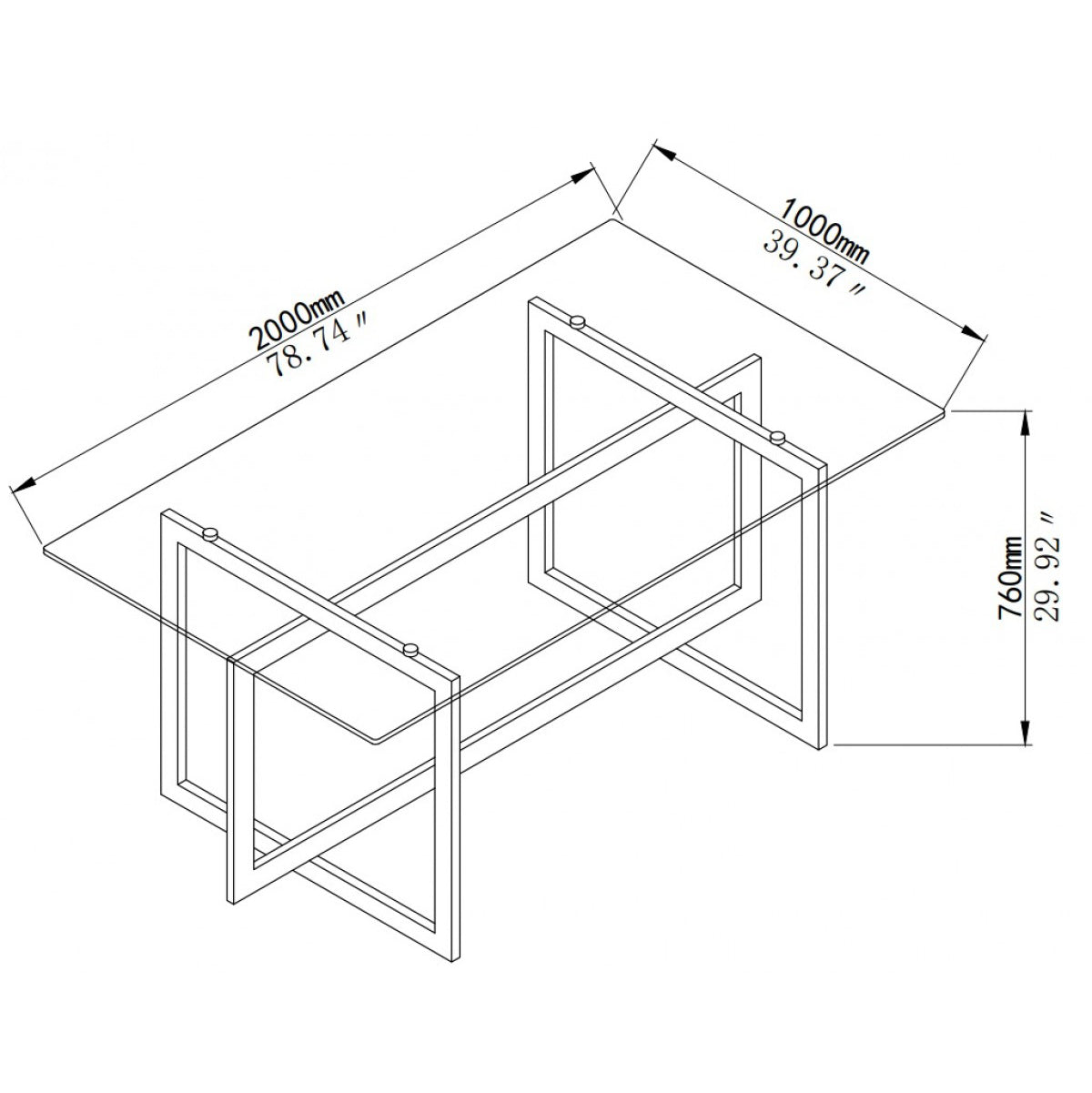 Chloé - Table A Manger - Verre Trempé