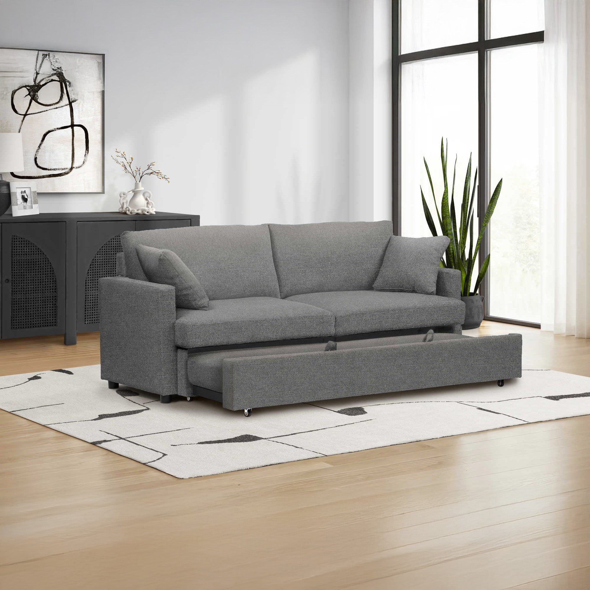 Elva - Sofa Bed - Grey Fabric