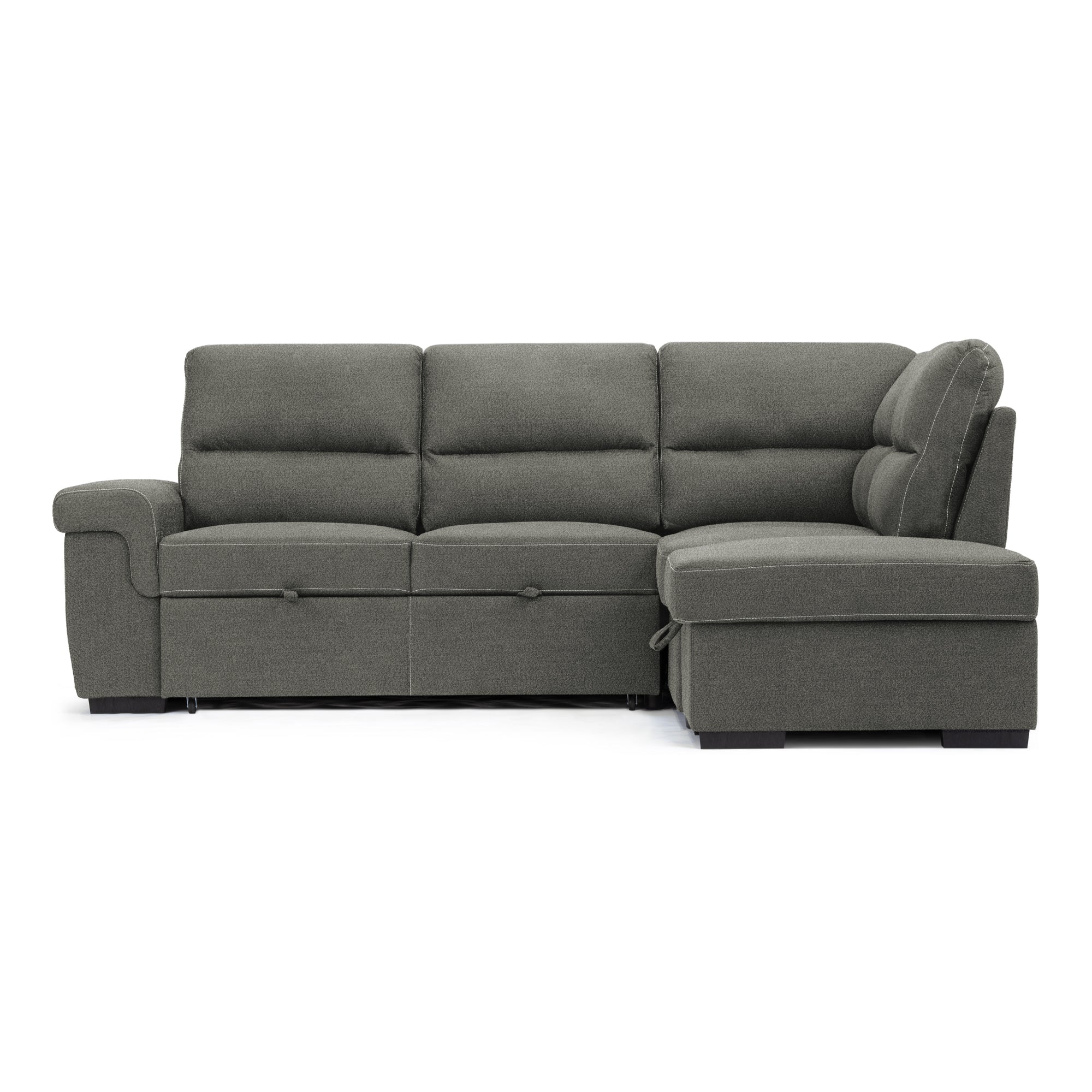 Alberto - Sectional Sofa Bed - Gray Fabric