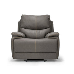 Fauteuil Inclinable - Cuir Gris - Dave