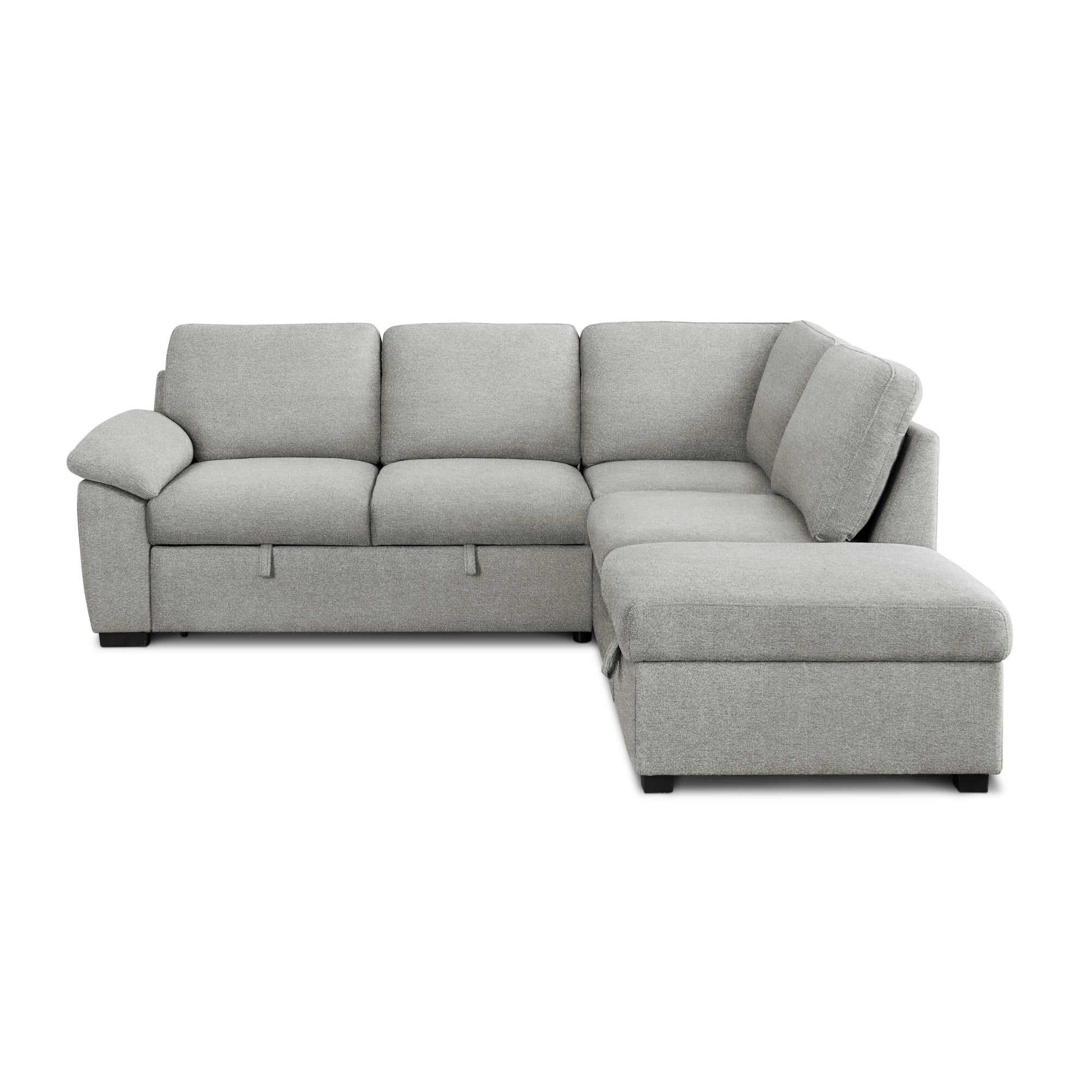 Britney - Sectional Sofa Bed - Light Grey Fabric