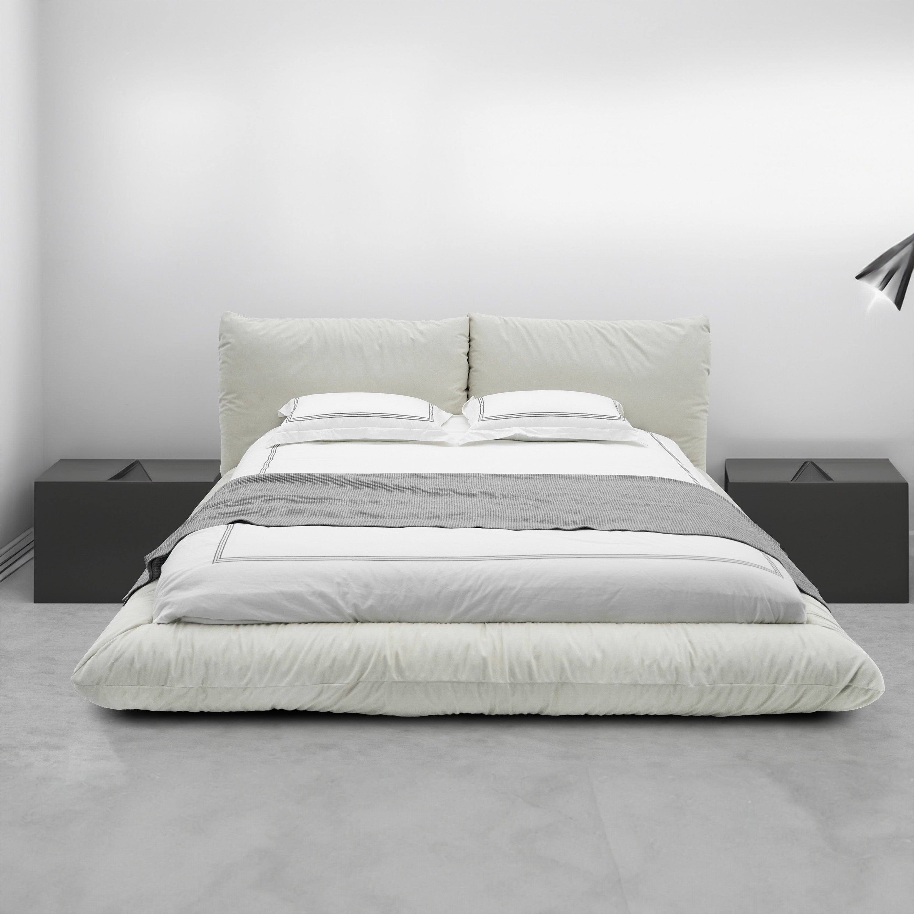 Shirly - Lit King - Tissu Beige