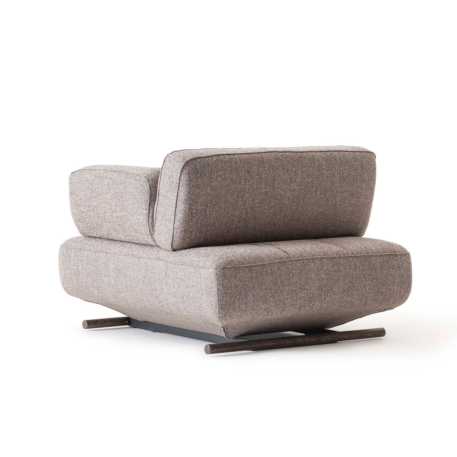 Mila - Module with right armrest - Brown fabric
