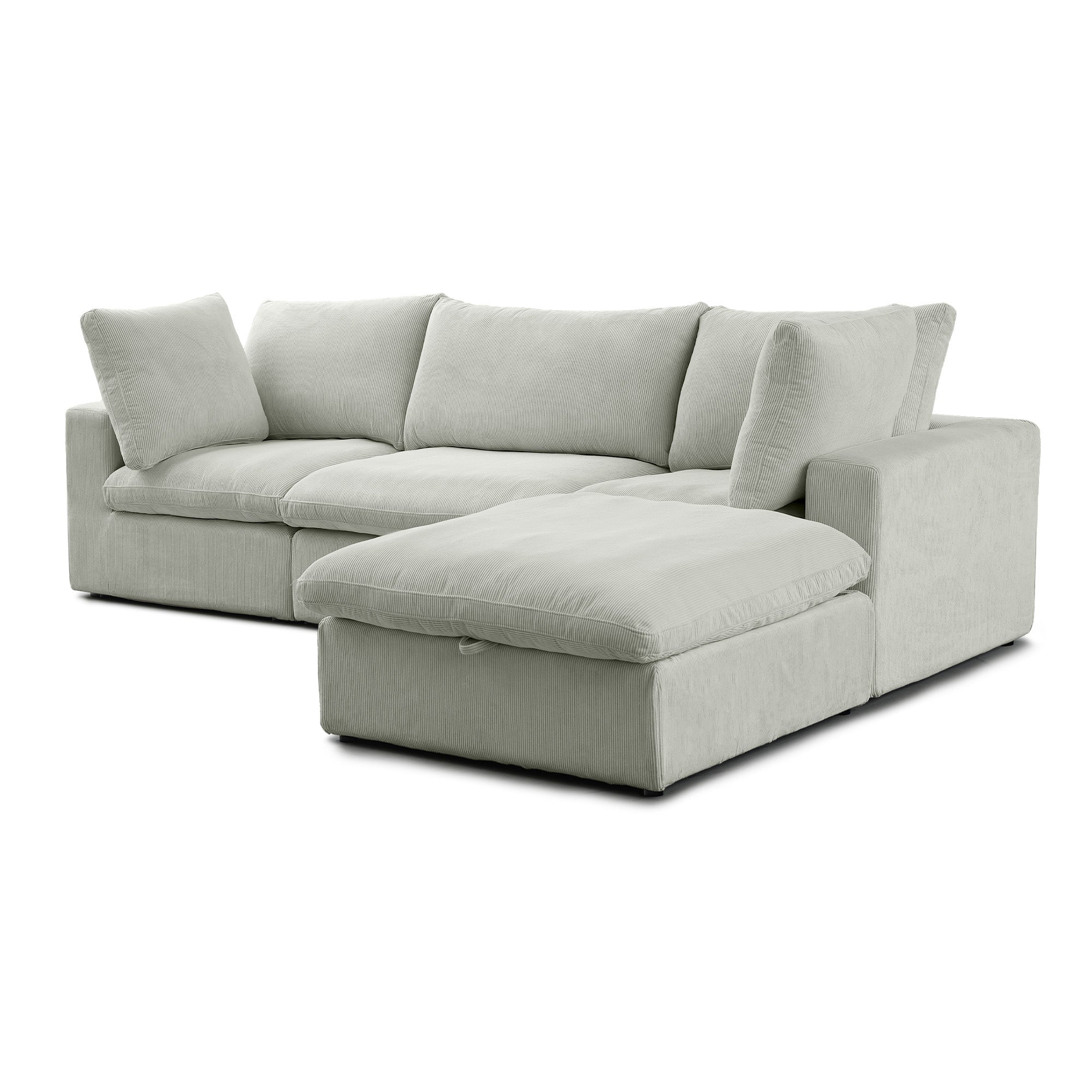 Cozy - Modular Sectional Sofa - Light Grey Fabric