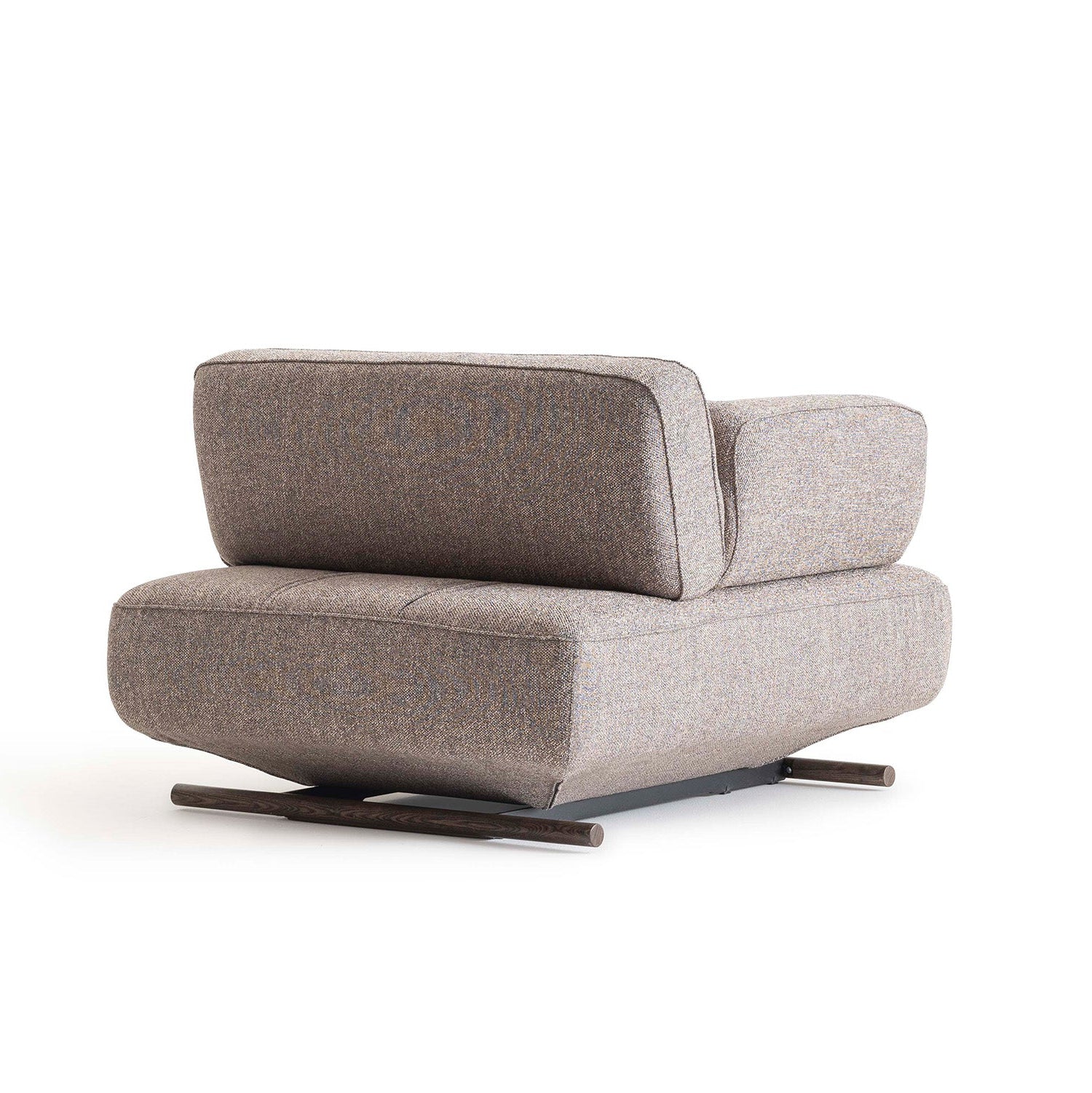 Mila - Module with left armrest - Brown fabric
