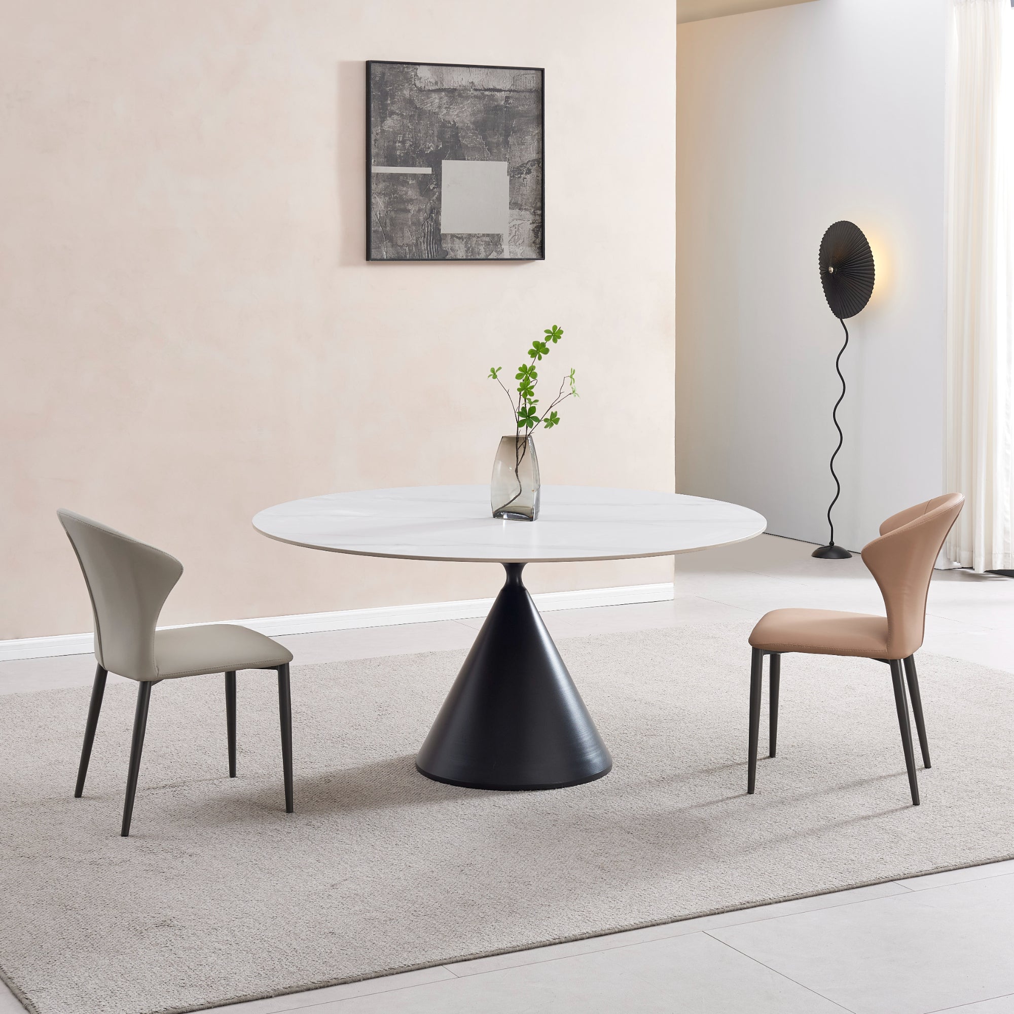 Jasmine - Dining Table - White Ceramic