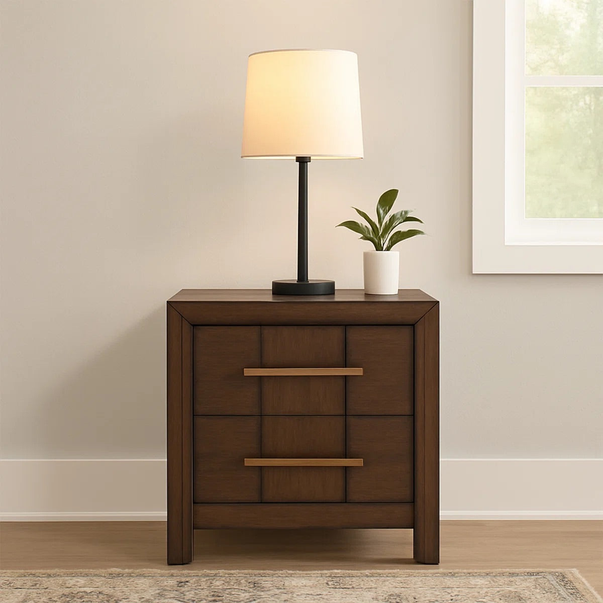 Minora - Table de chevet - Noyer