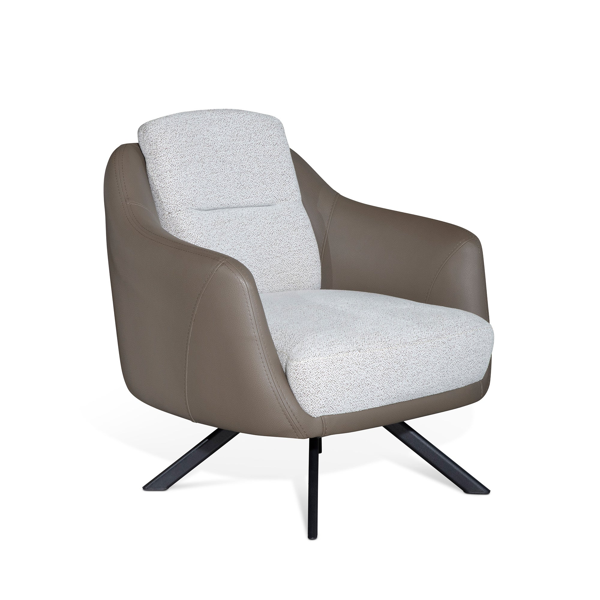 Nova - Fauteuil - Beige et Brun
