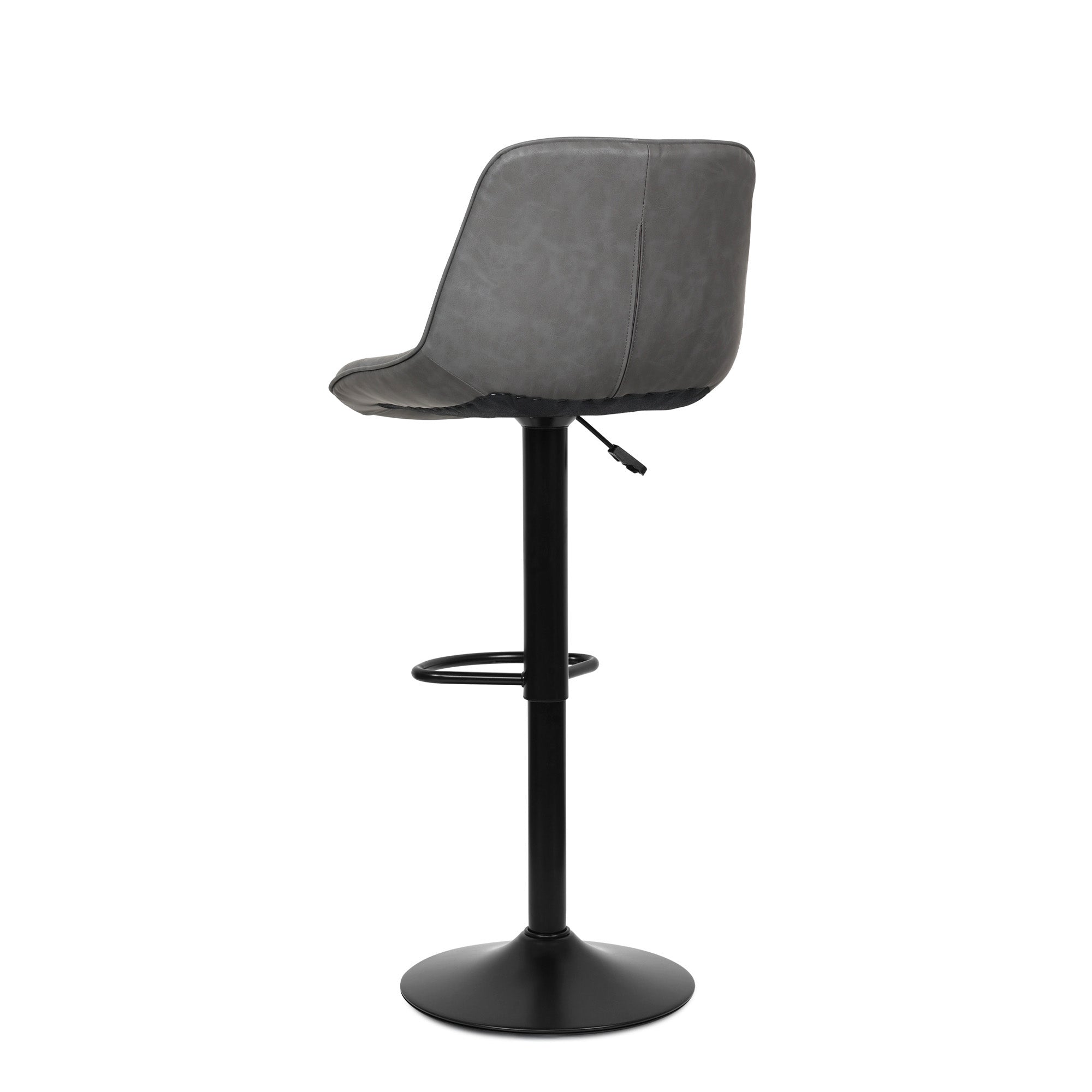 Aurora - Tabouret de bar ajustable - Simili-Cuir Gris