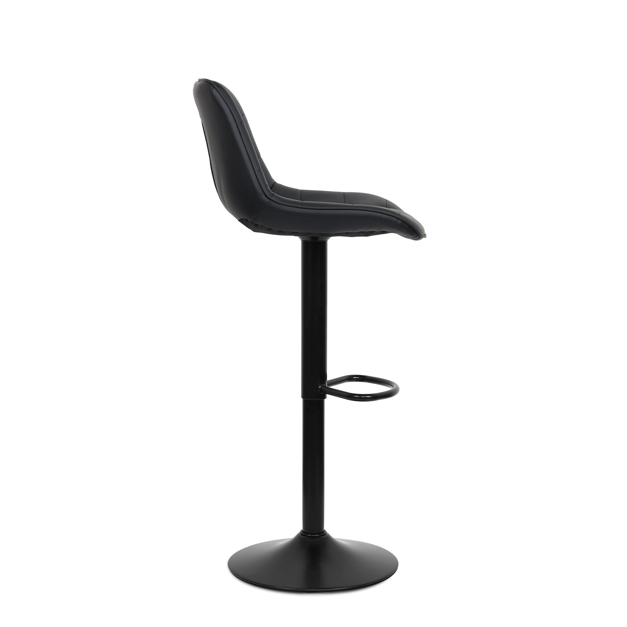 Aurora - Tabouret de bar ajustable - Simili-Cuir Noir