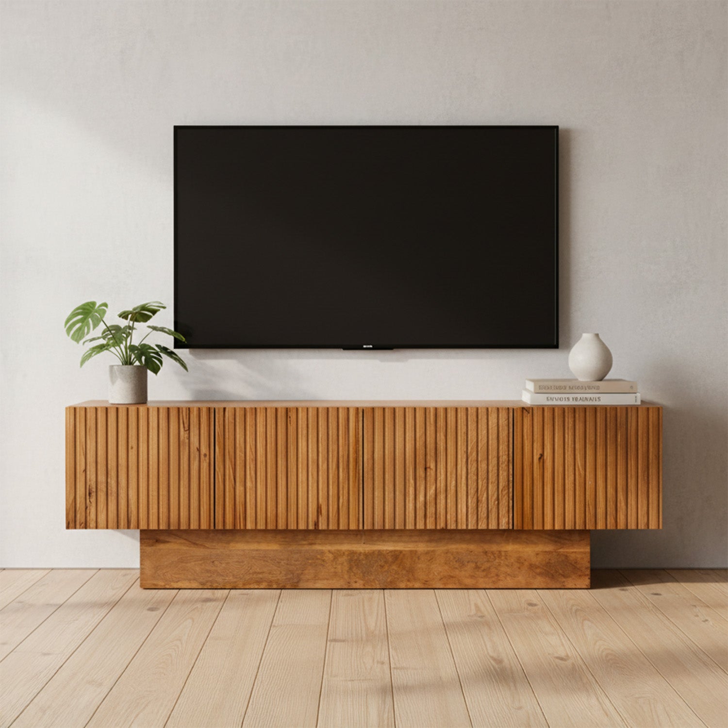 Avaro - TV Stand - Solid Wood - 75 in