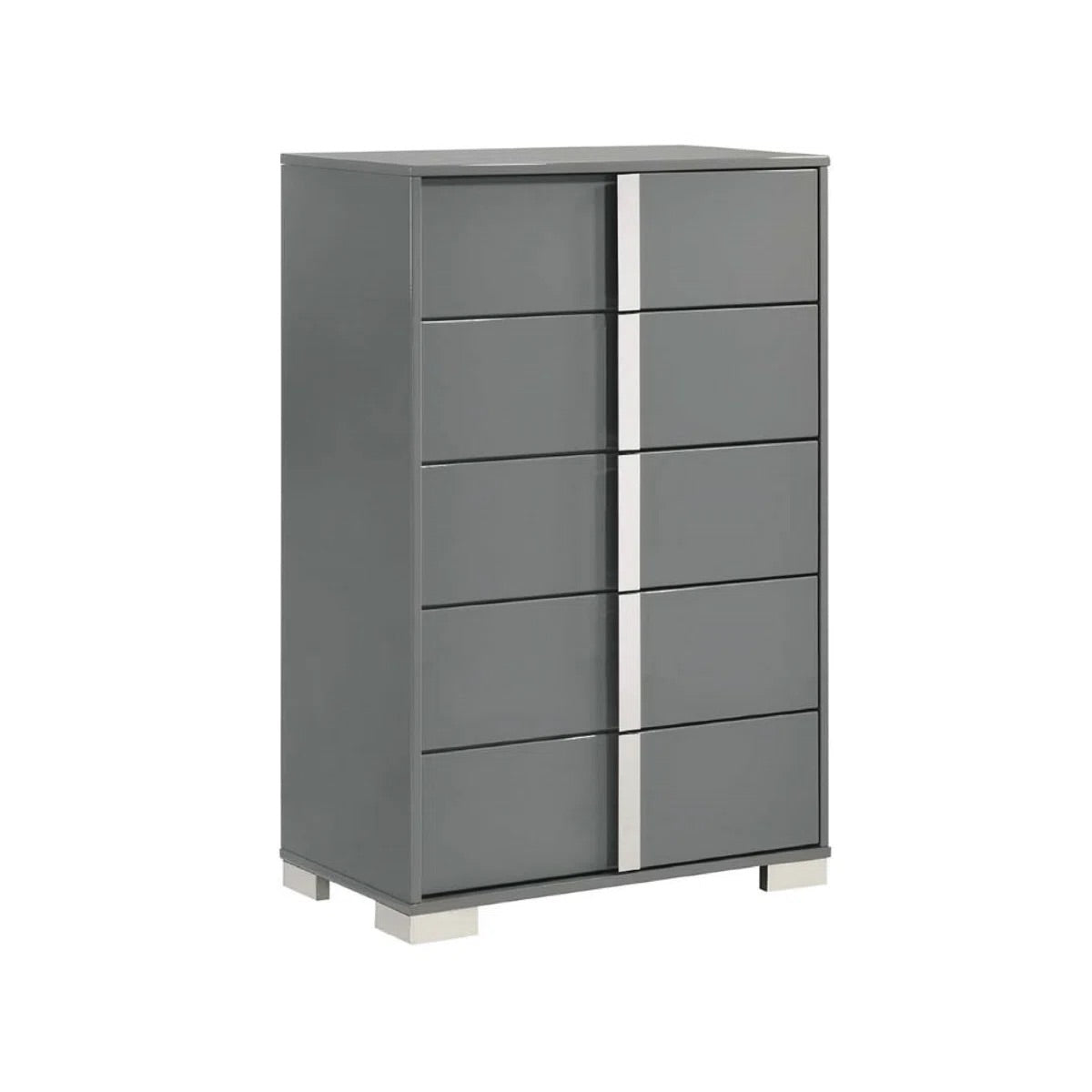 Vallena - 5-drawer chest - Grey