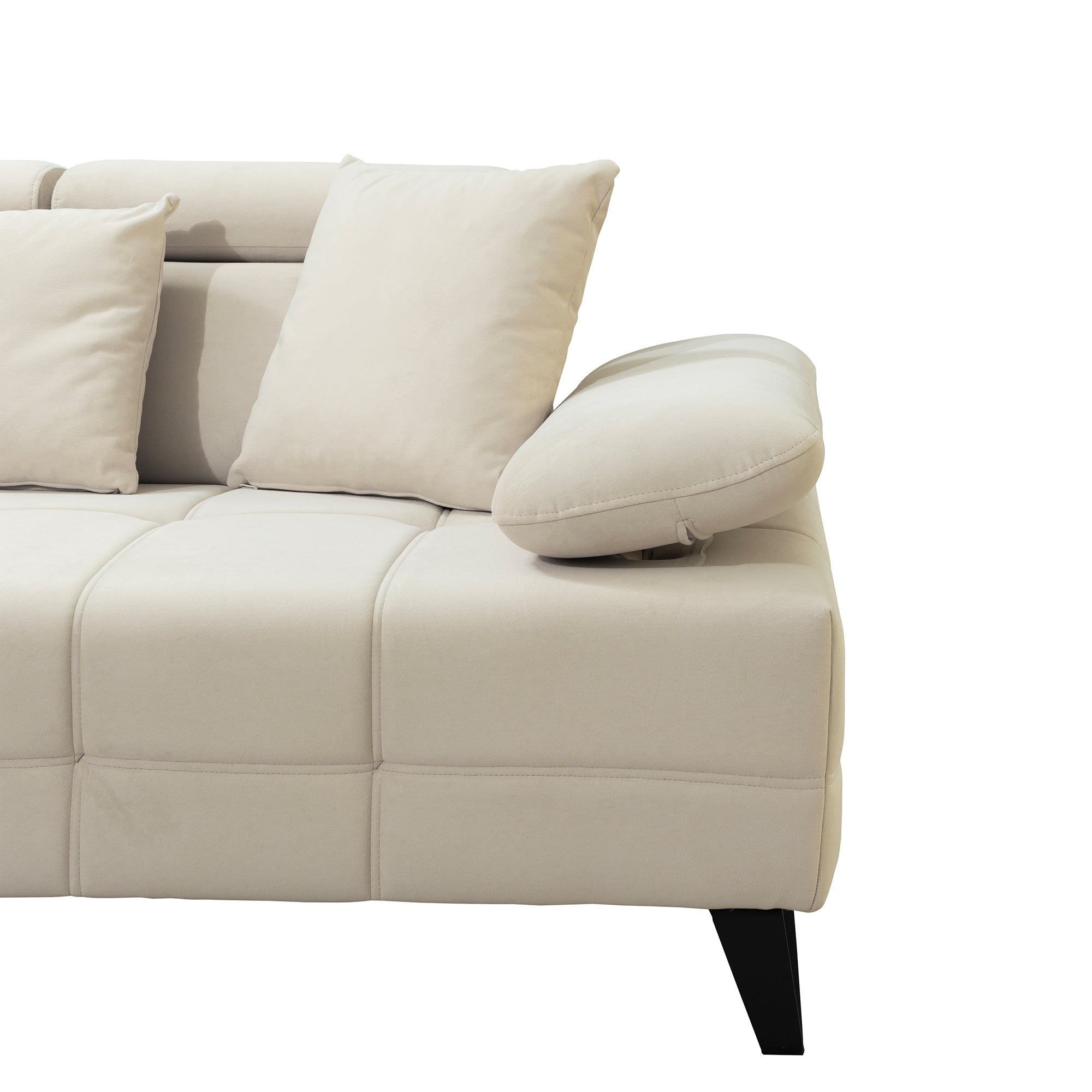 Luna - 3-seater sofa - Beige fabric